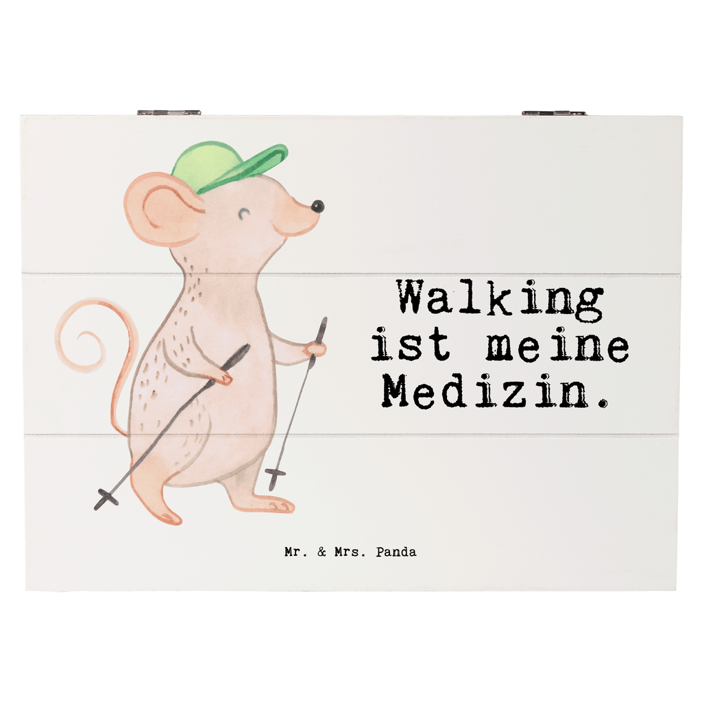 Holzkiste Maus Walking Medizin Holzkiste, Kiste, Schatzkiste, Truhe, Schatulle, XXL, Erinnerungsbox, Erinnerungskiste, Dekokiste, Aufbewahrungsbox, Geschenk, Sport, Sportart, Hobby, Schenken, Danke, Dankeschön, Auszeichnung, Gewinn, Sportler, Walking, Walken, schnelles Gehen, Spazieren gehen