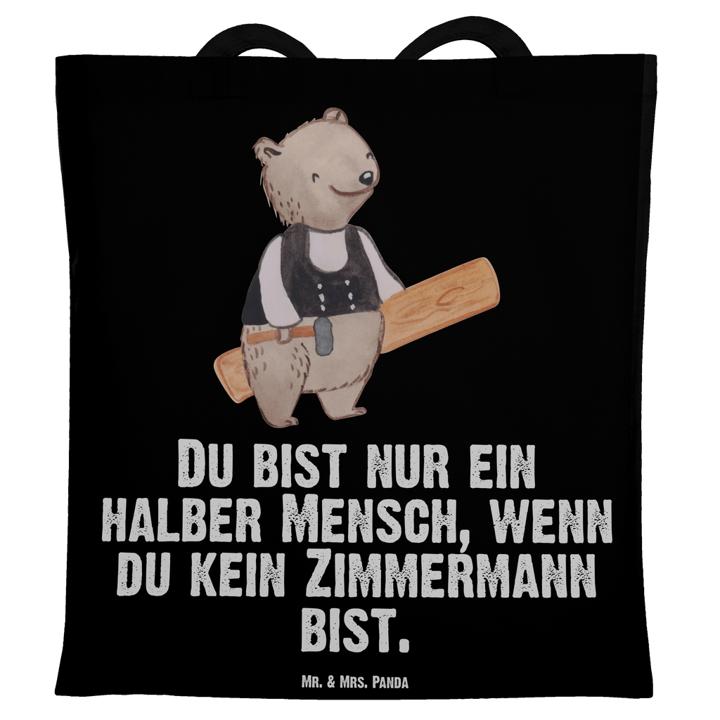 Tragetasche Zimmermann mit Herz Beuteltasche, Beutel, Einkaufstasche, Jutebeutel, Stoffbeutel, Beruf, Ausbildung, Jubiläum, Abschied, Rente, Kollege, Kollegin, Geschenk, Schenken, Arbeitskollege, Mitarbeiter, Firma, Danke, Dankeschön