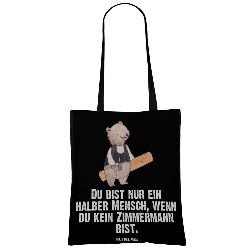 Tragetasche Zimmermann mit Herz Beuteltasche, Beutel, Einkaufstasche, Jutebeutel, Stoffbeutel, Beruf, Ausbildung, Jubiläum, Abschied, Rente, Kollege, Kollegin, Geschenk, Schenken, Arbeitskollege, Mitarbeiter, Firma, Danke, Dankeschön