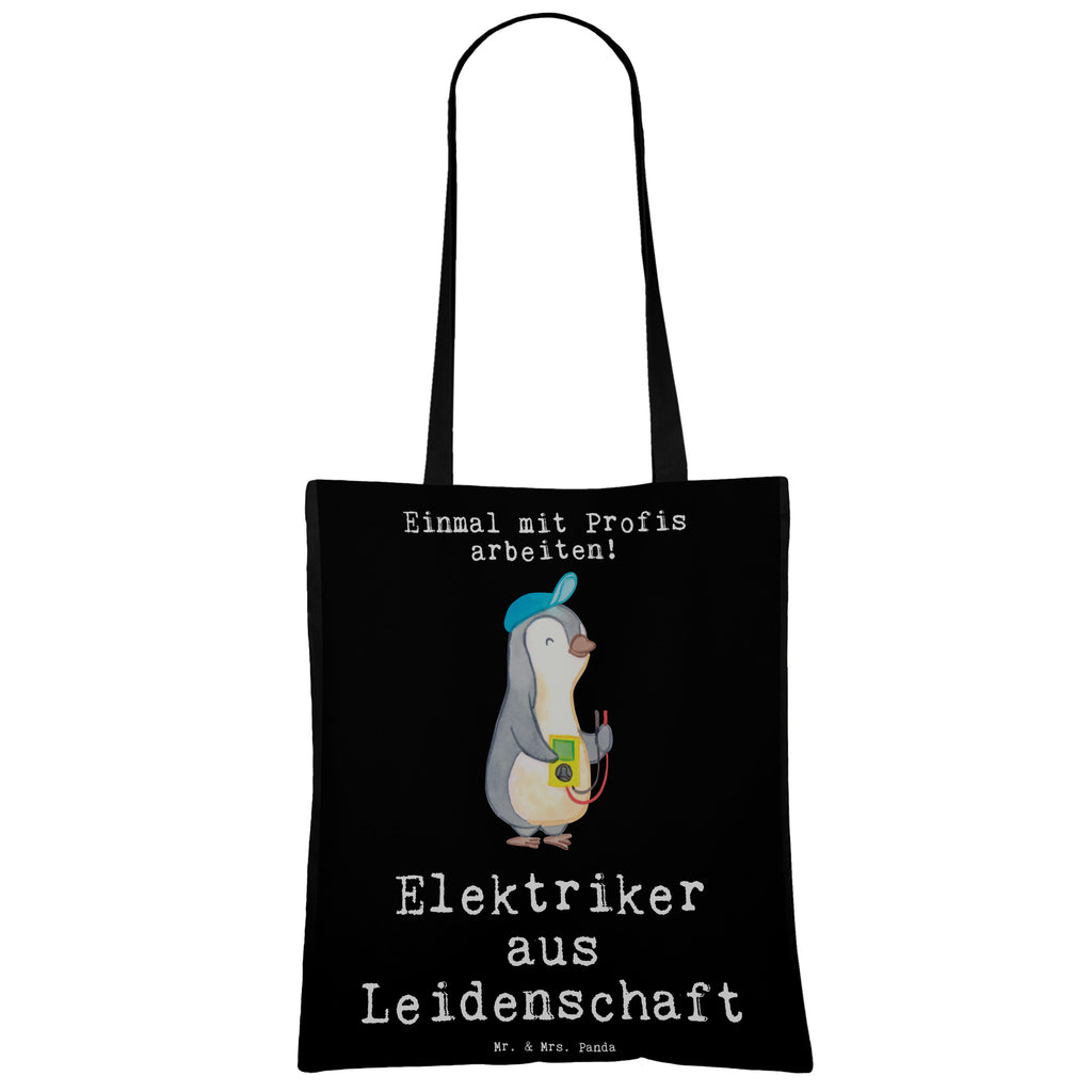 Tragetasche Elektriker aus Leidenschaft Beuteltasche, Beutel, Einkaufstasche, Jutebeutel, Stoffbeutel, Beruf, Ausbildung, Jubiläum, Abschied, Rente, Kollege, Kollegin, Geschenk, Schenken, Arbeitskollege, Mitarbeiter, Firma, Danke, Dankeschön, Elektriker, Elektronmonteur, Elektrotechniker, Elektroinstallateur, Elektromeister, Gesellenprüfung