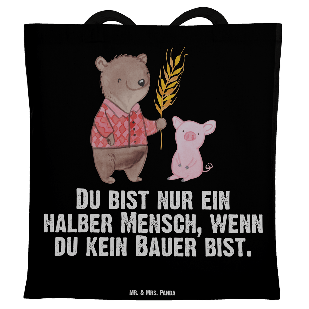 Tragetasche Bauer mit Herz Beuteltasche, Beutel, Einkaufstasche, Jutebeutel, Stoffbeutel, Beruf, Ausbildung, Jubiläum, Abschied, Rente, Kollege, Kollegin, Geschenk, Schenken, Arbeitskollege, Mitarbeiter, Firma, Danke, Dankeschön, Landwirt; Bauer, Tierwirt, Agronom, Farmer, Bauernhof
