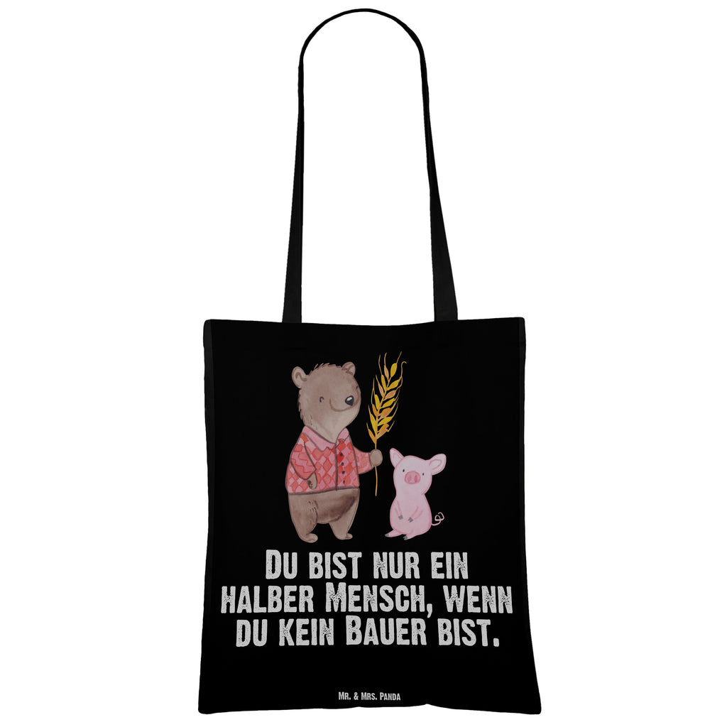 Tragetasche Bauer mit Herz Beuteltasche, Beutel, Einkaufstasche, Jutebeutel, Stoffbeutel, Beruf, Ausbildung, Jubiläum, Abschied, Rente, Kollege, Kollegin, Geschenk, Schenken, Arbeitskollege, Mitarbeiter, Firma, Danke, Dankeschön, Landwirt; Bauer, Tierwirt, Agronom, Farmer, Bauernhof