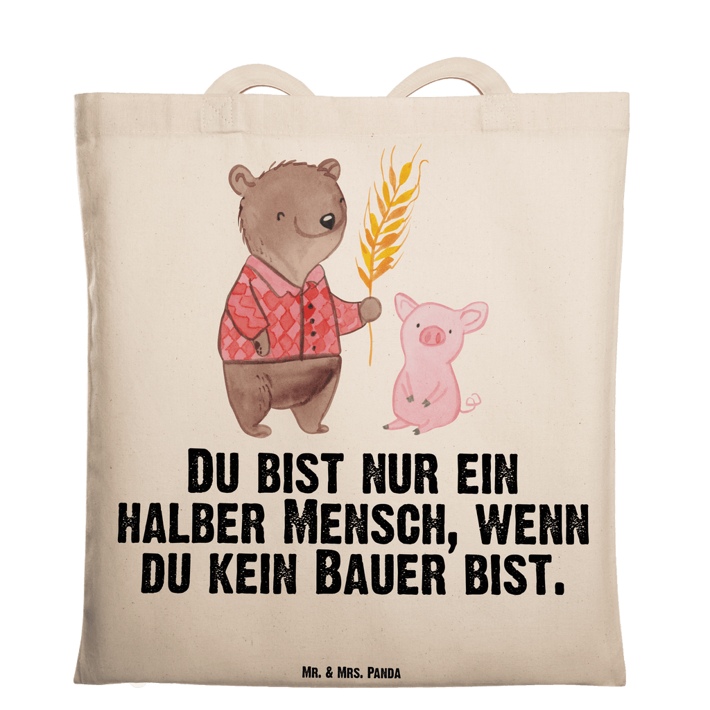 Tragetasche Bauer mit Herz Beuteltasche, Beutel, Einkaufstasche, Jutebeutel, Stoffbeutel, Beruf, Ausbildung, Jubiläum, Abschied, Rente, Kollege, Kollegin, Geschenk, Schenken, Arbeitskollege, Mitarbeiter, Firma, Danke, Dankeschön, Landwirt; Bauer, Tierwirt, Agronom, Farmer, Bauernhof