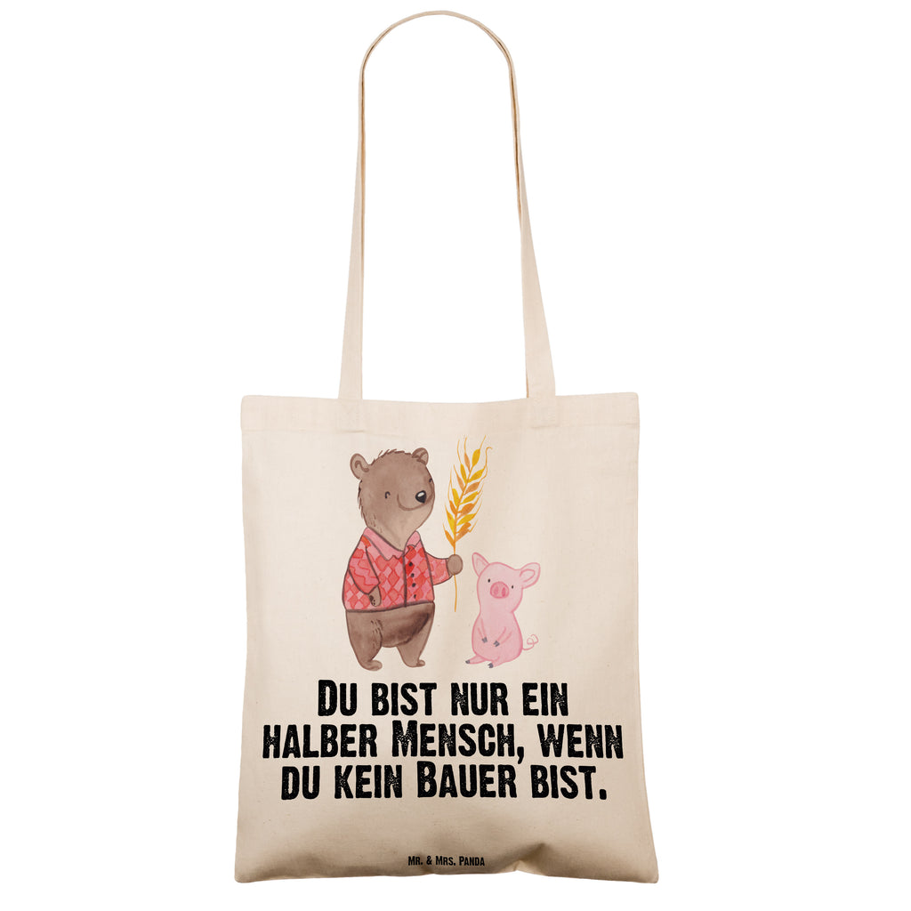 Tragetasche Bauer mit Herz Beuteltasche, Beutel, Einkaufstasche, Jutebeutel, Stoffbeutel, Beruf, Ausbildung, Jubiläum, Abschied, Rente, Kollege, Kollegin, Geschenk, Schenken, Arbeitskollege, Mitarbeiter, Firma, Danke, Dankeschön, Landwirt; Bauer, Tierwirt, Agronom, Farmer, Bauernhof