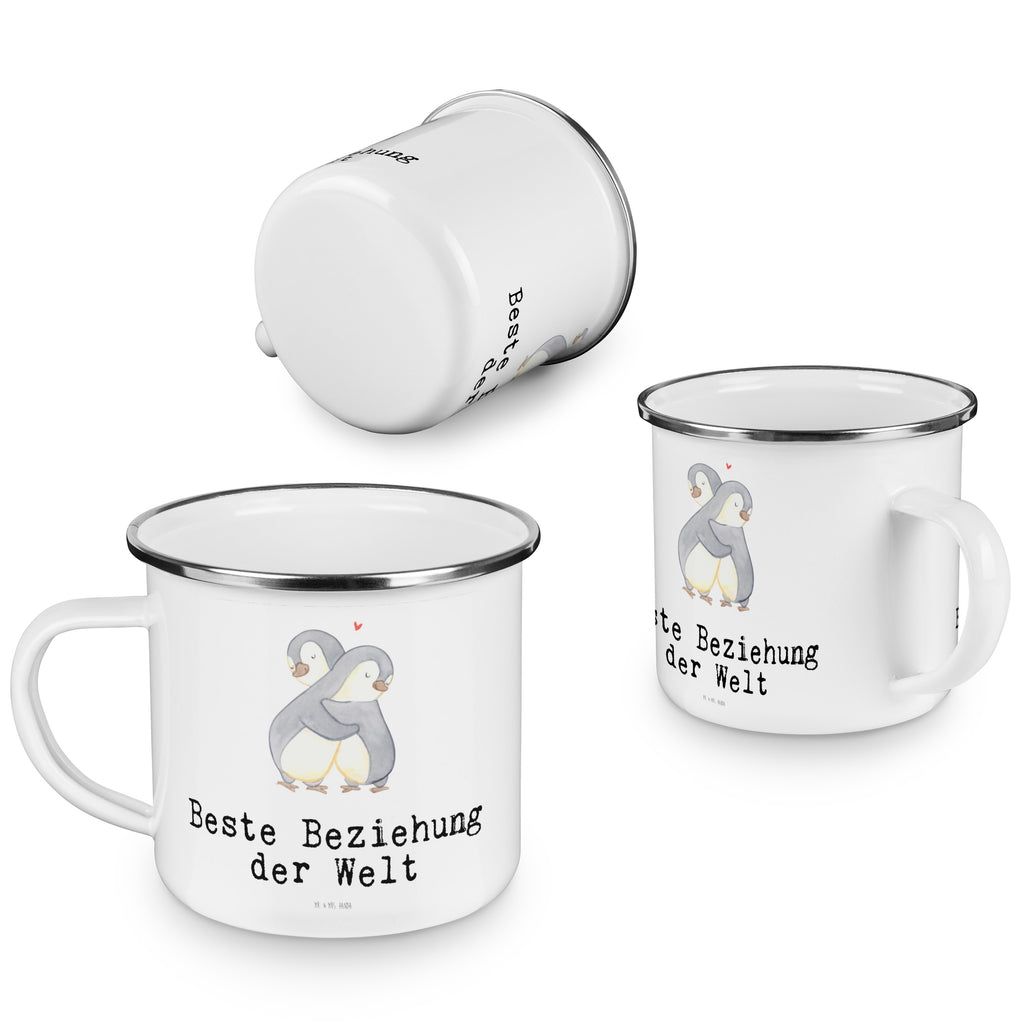 Camping Emaille Tasse Pinguin Beste Beziehung der Welt Campingtasse, Trinkbecher, Metalltasse, Outdoor Tasse, Emaille Trinkbecher, Blechtasse Outdoor, Emaille Campingbecher, Edelstahl Trinkbecher, Metalltasse für Camping, Kaffee Blechtasse, Camping Tasse Metall, für, Dankeschön, Geschenk, Schenken, Geburtstag, Geburtstagsgeschenk, Geschenkidee, Danke, Bedanken, Mitbringsel, Freude machen, Geschenktipp, Beziehung, Zusammen sein, Miteinander gehen, Liebe, Verlieb, Liebesgeschenk