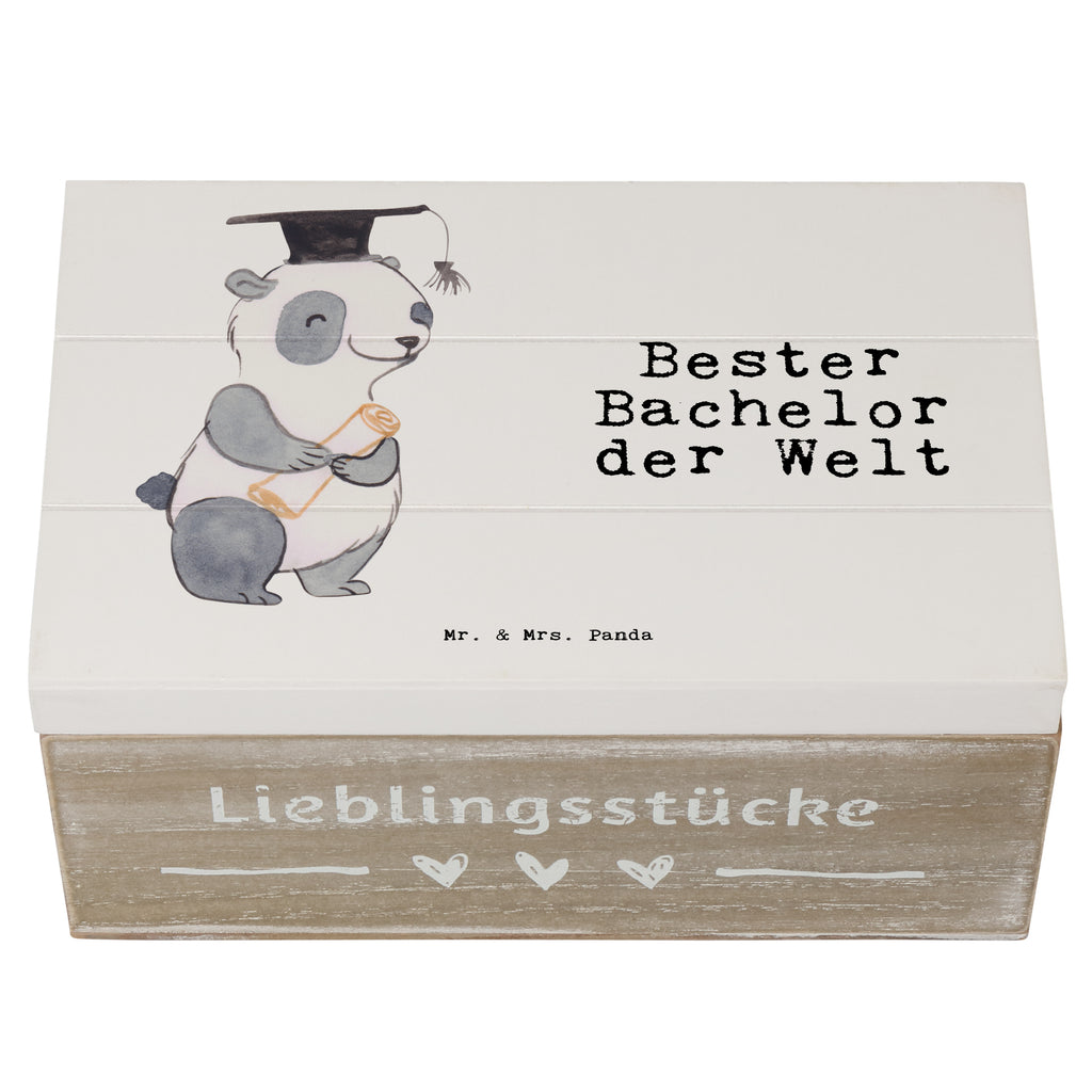 Holzkiste Panda Bester Bachelor der Welt Holzkiste, Kiste, Schatzkiste, Truhe, Schatulle, XXL, Erinnerungsbox, Erinnerungskiste, Dekokiste, Aufbewahrungsbox, für, Dankeschön, Geschenk, Schenken, Geburtstag, Geburtstagsgeschenk, Geschenkidee, Danke, Bedanken, Mitbringsel, Freude machen, Geschenktipp, Bachelor, Student, Studium, Sohn, Spaß, Musterschüler, lustig, Studienabschluss, witzig, Universität, Abschluss, Alumni, Uni, Studenten, Hochschule
