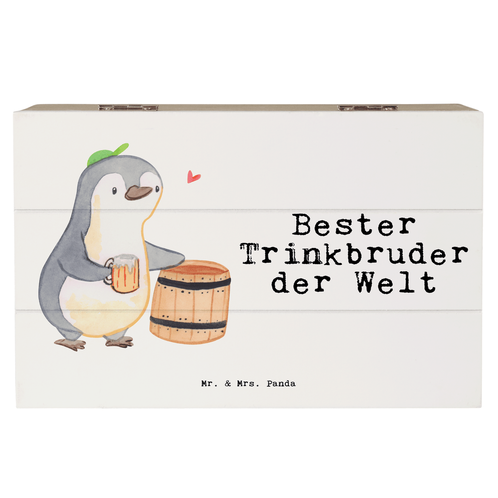 Holzkiste Pinguin Bester Trinkbruder der Welt Holzkiste, Kiste, Schatzkiste, Truhe, Schatulle, XXL, Erinnerungsbox, Erinnerungskiste, Dekokiste, Aufbewahrungsbox, für, Dankeschön, Geschenk, Schenken, Geburtstag, Geburtstagsgeschenk, Geschenkidee, Danke, Bedanken, Mitbringsel, Freude machen, Geschenktipp, Trinkbruder, Trinkkumpel, Kumpel, Saufkumpane, Kumpane, Trinken, Party, Kleinigkeit