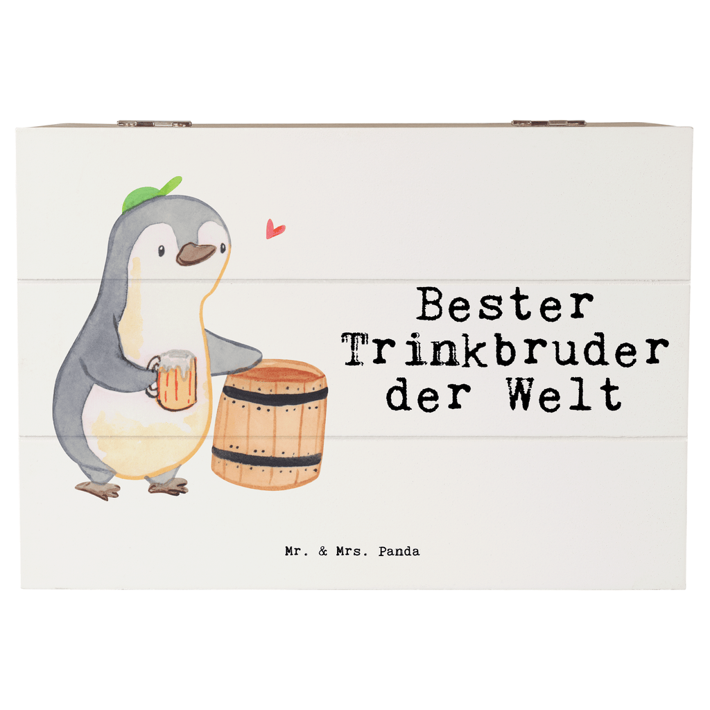 Holzkiste Pinguin Bester Trinkbruder der Welt Holzkiste, Kiste, Schatzkiste, Truhe, Schatulle, XXL, Erinnerungsbox, Erinnerungskiste, Dekokiste, Aufbewahrungsbox, für, Dankeschön, Geschenk, Schenken, Geburtstag, Geburtstagsgeschenk, Geschenkidee, Danke, Bedanken, Mitbringsel, Freude machen, Geschenktipp, Trinkbruder, Trinkkumpel, Kumpel, Saufkumpane, Kumpane, Trinken, Party, Kleinigkeit