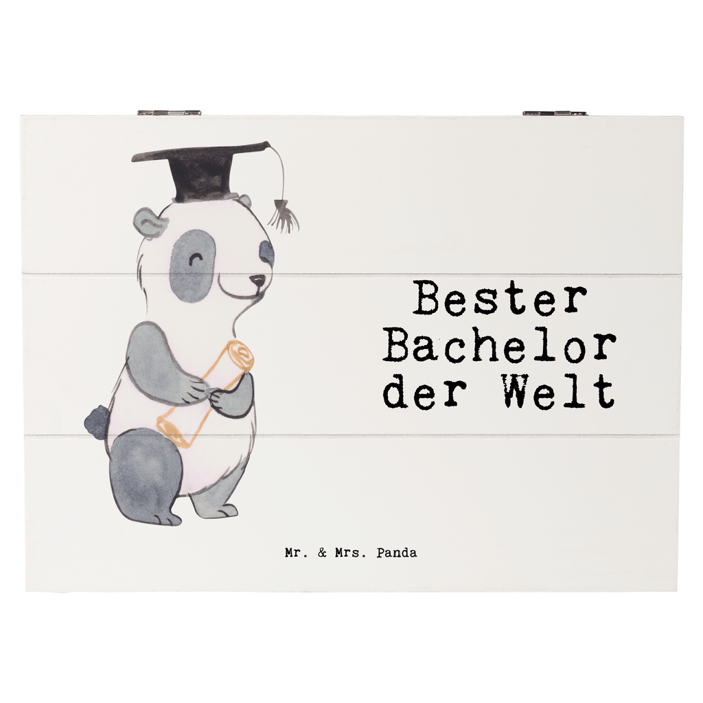 Holzkiste Panda Bester Bachelor der Welt Holzkiste, Kiste, Schatzkiste, Truhe, Schatulle, XXL, Erinnerungsbox, Erinnerungskiste, Dekokiste, Aufbewahrungsbox, für, Dankeschön, Geschenk, Schenken, Geburtstag, Geburtstagsgeschenk, Geschenkidee, Danke, Bedanken, Mitbringsel, Freude machen, Geschenktipp, Bachelor, Student, Studium, Sohn, Spaß, Musterschüler, lustig, Studienabschluss, witzig, Universität, Abschluss, Alumni, Uni, Studenten, Hochschule