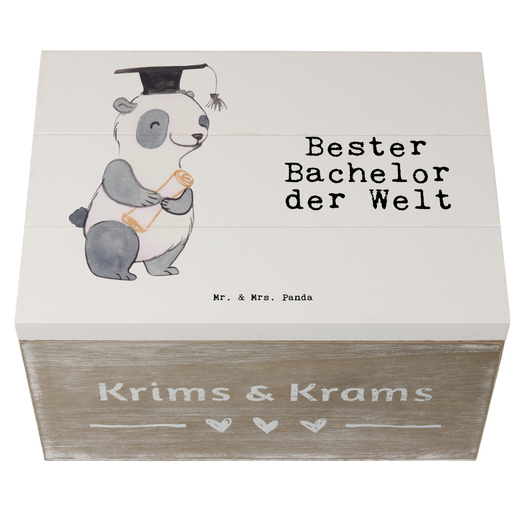 Holzkiste Panda Bester Bachelor der Welt Holzkiste, Kiste, Schatzkiste, Truhe, Schatulle, XXL, Erinnerungsbox, Erinnerungskiste, Dekokiste, Aufbewahrungsbox, für, Dankeschön, Geschenk, Schenken, Geburtstag, Geburtstagsgeschenk, Geschenkidee, Danke, Bedanken, Mitbringsel, Freude machen, Geschenktipp, Bachelor, Student, Studium, Sohn, Spaß, Musterschüler, lustig, Studienabschluss, witzig, Universität, Abschluss, Alumni, Uni, Studenten, Hochschule