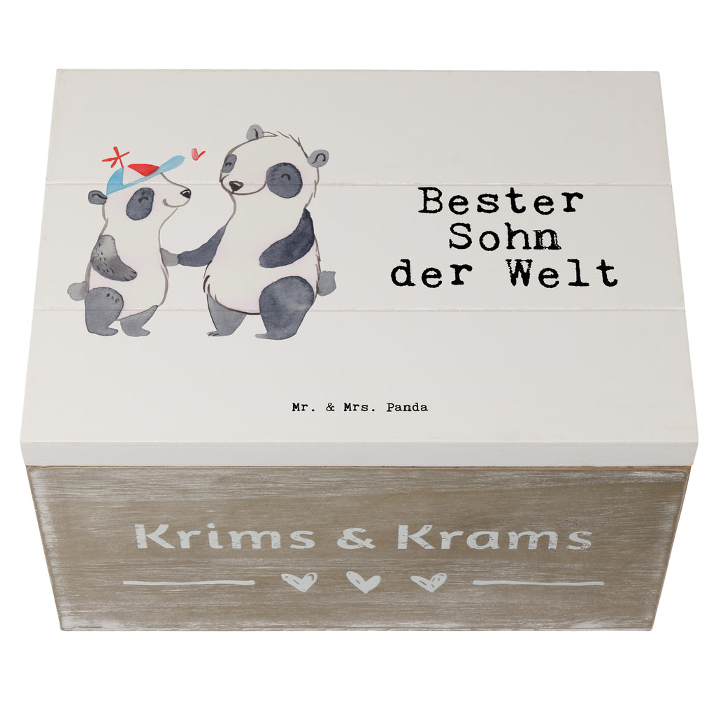 Holzkiste Panda Bester Sohn der Welt Holzkiste, Kiste, Schatzkiste, Truhe, Schatulle, XXL, Erinnerungsbox, Erinnerungskiste, Dekokiste, Aufbewahrungsbox, für, Dankeschön, Geschenk, Schenken, Geburtstag, Geburtstagsgeschenk, Geschenkidee, Danke, Bedanken, Mitbringsel, Freude machen, Geschenktipp, Sohn, Sohnemann, Söhnchen, Bube, Bub, Nachwuchs, Nachkomme, Kind, Familie, Vater, Belohnung