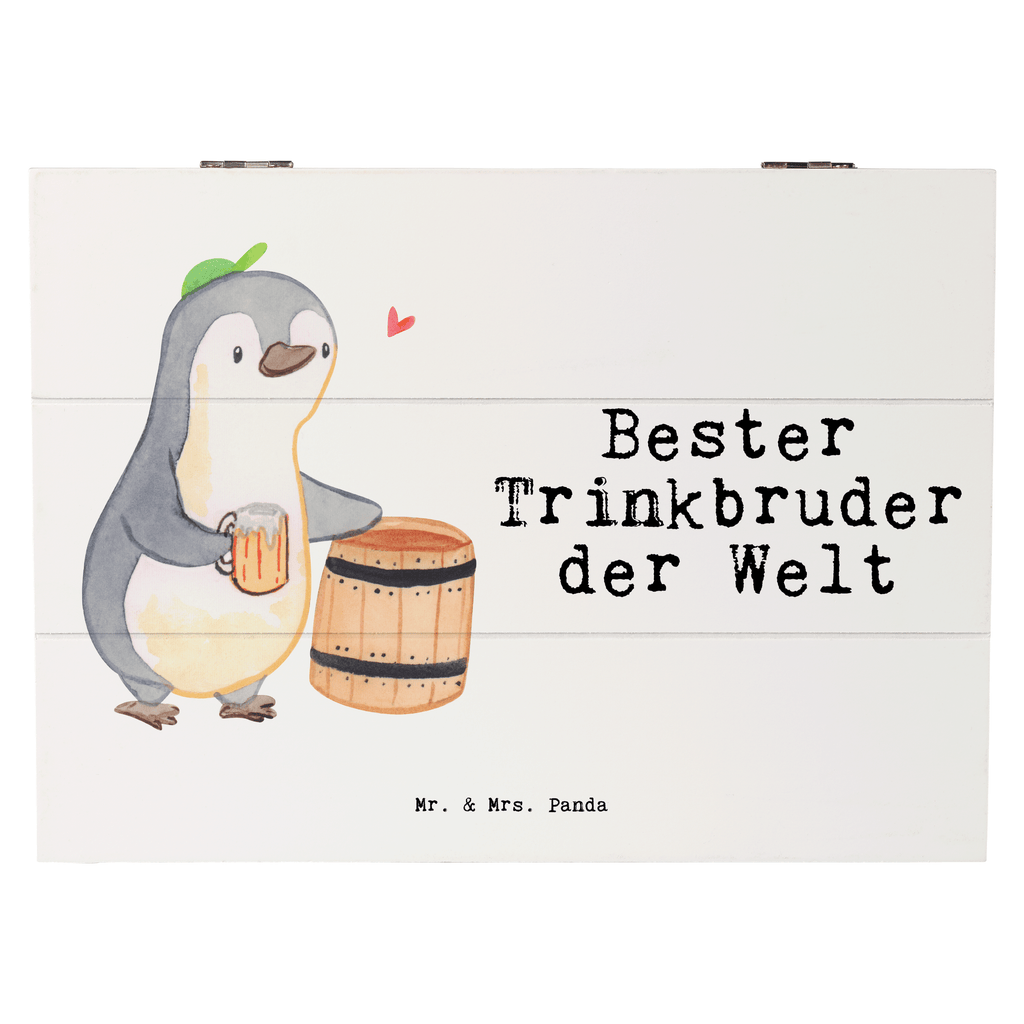 Holzkiste Pinguin Bester Trinkbruder der Welt Holzkiste, Kiste, Schatzkiste, Truhe, Schatulle, XXL, Erinnerungsbox, Erinnerungskiste, Dekokiste, Aufbewahrungsbox, für, Dankeschön, Geschenk, Schenken, Geburtstag, Geburtstagsgeschenk, Geschenkidee, Danke, Bedanken, Mitbringsel, Freude machen, Geschenktipp, Trinkbruder, Trinkkumpel, Kumpel, Saufkumpane, Kumpane, Trinken, Party, Kleinigkeit