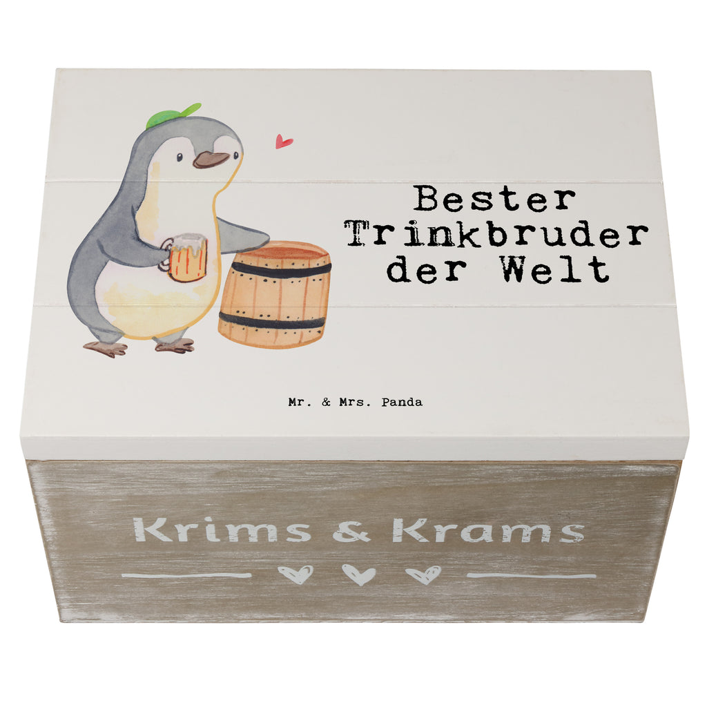 Holzkiste Pinguin Bester Trinkbruder der Welt Holzkiste, Kiste, Schatzkiste, Truhe, Schatulle, XXL, Erinnerungsbox, Erinnerungskiste, Dekokiste, Aufbewahrungsbox, für, Dankeschön, Geschenk, Schenken, Geburtstag, Geburtstagsgeschenk, Geschenkidee, Danke, Bedanken, Mitbringsel, Freude machen, Geschenktipp, Trinkbruder, Trinkkumpel, Kumpel, Saufkumpane, Kumpane, Trinken, Party, Kleinigkeit
