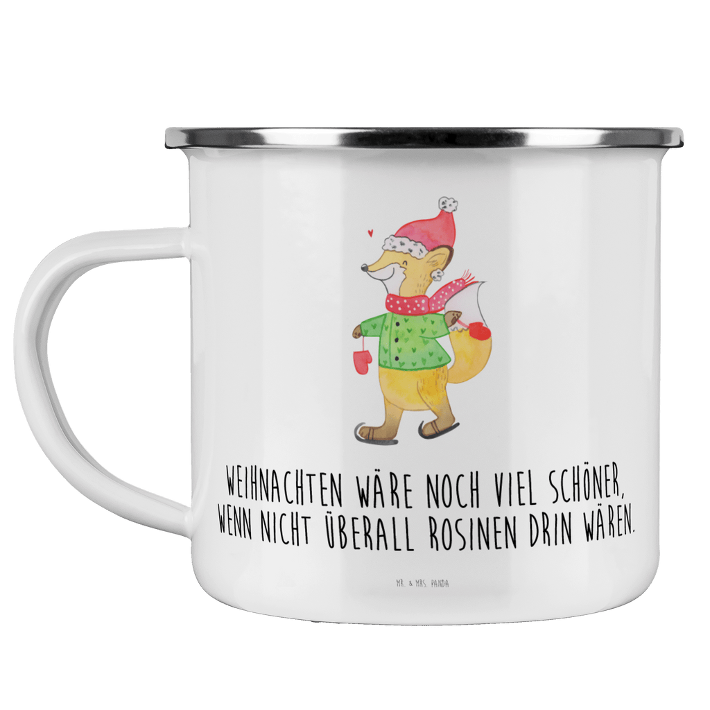 Camping Emaille Tasse Fuchs  Schlittschuhe Campingtasse, Trinkbecher, Metalltasse, Outdoor Tasse, Emaille Trinkbecher, Blechtasse Outdoor, Emaille Campingbecher, Edelstahl Trinkbecher, Metalltasse für Camping, Kaffee Blechtasse, Camping Tasse Metall, Winter, Weihnachten, Weihnachtsdeko, Nikolaus, Advent, Heiligabend, Wintermotiv, Weihnachtsmann, Weihnachtstage, Weihnachtsbaum, Tannenbaum, Weihnachtszeit