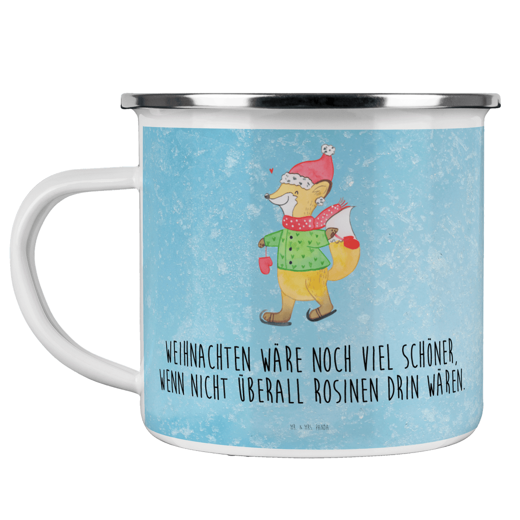 Camping Emaille Tasse Fuchs  Schlittschuhe Campingtasse, Trinkbecher, Metalltasse, Outdoor Tasse, Emaille Trinkbecher, Blechtasse Outdoor, Emaille Campingbecher, Edelstahl Trinkbecher, Metalltasse für Camping, Kaffee Blechtasse, Camping Tasse Metall, Winter, Weihnachten, Weihnachtsdeko, Nikolaus, Advent, Heiligabend, Wintermotiv, Weihnachtsmann, Weihnachtstage, Weihnachtsbaum, Tannenbaum, Weihnachtszeit