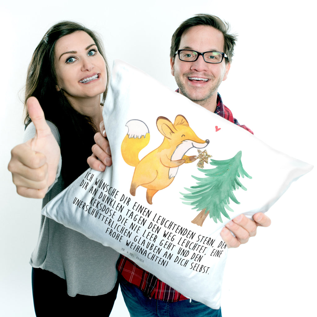 40x40 Kissen Fuchs  Weihnachtsbaum Kissenhülle, Kopfkissen, Sofakissen, Dekokissen, Motivkissen, Winter, Weihnachten, Weihnachtsdeko, Nikolaus, Advent, Heiligabend, Wintermotiv, Weihnachtsmann, Weihnachtstage, Fuchs, Schlittschuh, Weihnachtszeit, Weihnachtsdekoration