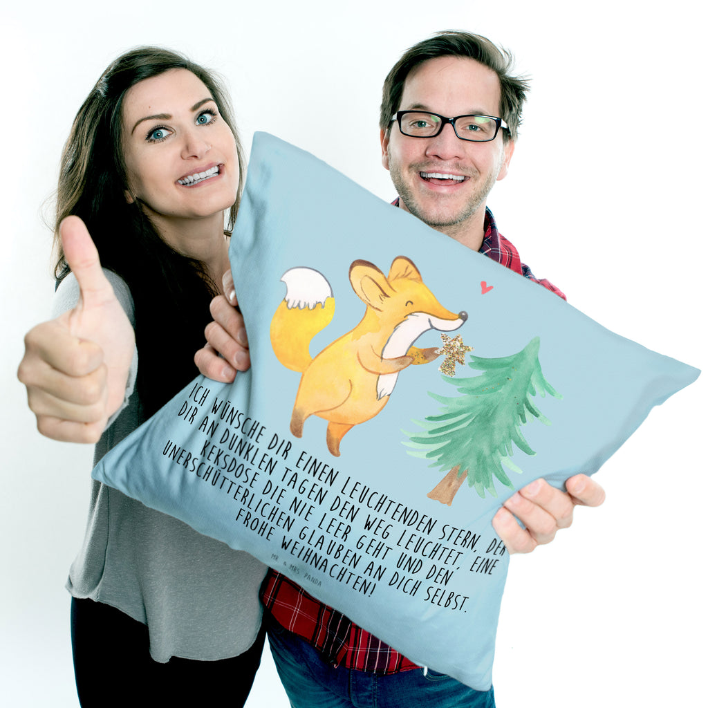 40x40 Kissen Fuchs  Weihnachtsbaum Kissenhülle, Kopfkissen, Sofakissen, Dekokissen, Motivkissen, Winter, Weihnachten, Weihnachtsdeko, Nikolaus, Advent, Heiligabend, Wintermotiv, Weihnachtsmann, Weihnachtstage, Fuchs, Schlittschuh, Weihnachtszeit, Weihnachtsdekoration