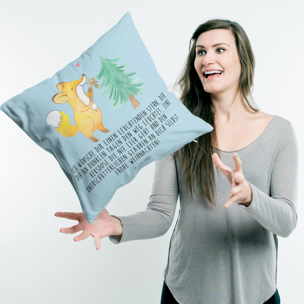 40x40 Kissen Fuchs  Weihnachtsbaum Kissenhülle, Kopfkissen, Sofakissen, Dekokissen, Motivkissen, Winter, Weihnachten, Weihnachtsdeko, Nikolaus, Advent, Heiligabend, Wintermotiv, Weihnachtsmann, Weihnachtstage, Fuchs, Schlittschuh, Weihnachtszeit, Weihnachtsdekoration