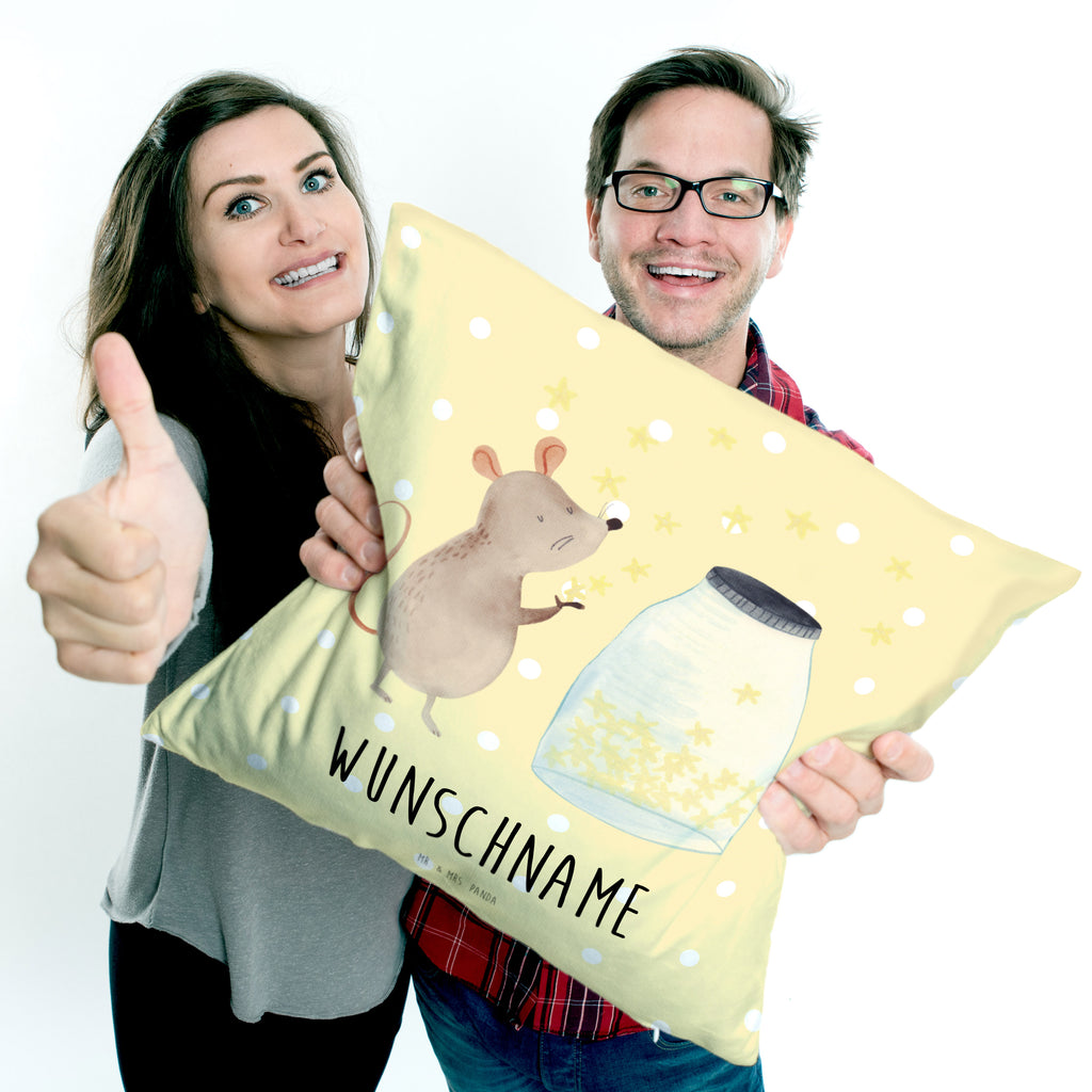 Personalisiertes Kissen Maus Sterne Kissen, personalisiert, Name, Wunschname, bedrucken, Kopfkissen, Tiermotive, Gute Laune, lustige Sprüche, Tiere, Maus, Sterne, Wunsch, Kind, Taufe, Taufgeschenk, Geburt, Schwangerschaft, erstes Kind, Kindergeburtstag, Geburtstag, Hoffnung, Träume
