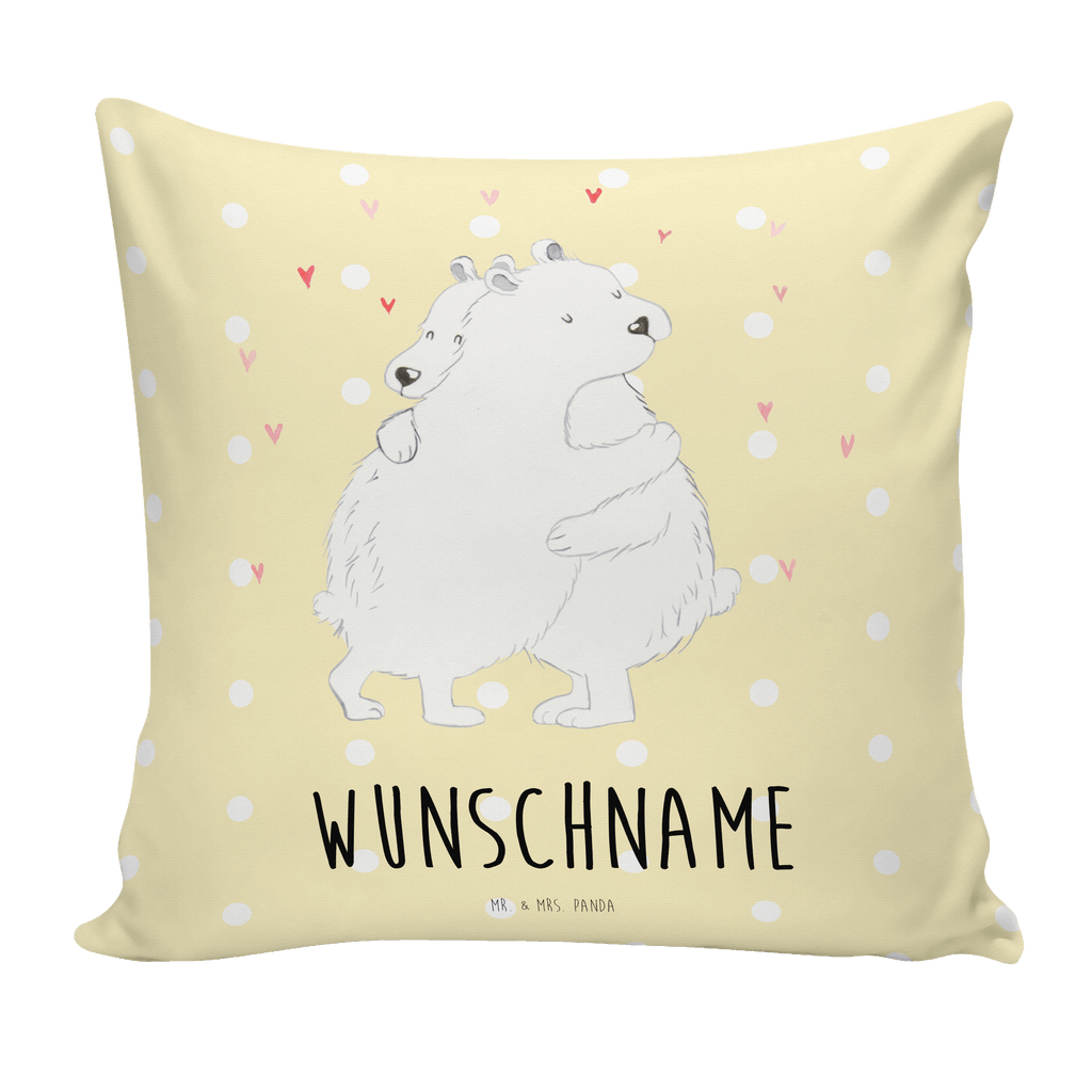 Personalisiertes Kissen Eisbär Umarmen Kissen, personalisiert, Name, Wunschname, bedrucken, Kopfkissen, Tiermotive, Gute Laune, lustige Sprüche, Tiere