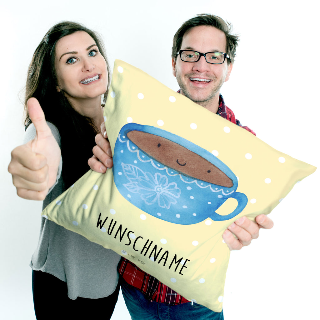 Personalisiertes Kissen Kaffee Tasse Kissen, personalisiert, Name, Wunschname, bedrucken, Kopfkissen, Tiermotive, Gute Laune, lustige Sprüche, Tiere, Kaffee, Tasse, Liebe, Geschmack, Genuss, Glücklich