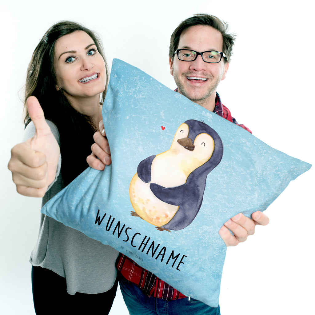 Personalisiertes Kissen Pinguin Diät Kissen, personalisiert, Name, Wunschname, bedrucken, Kopfkissen, Pinguin, Pinguine, Diät, Abnehmen, Abspecken, Gewicht, Motivation, Selbstliebe, Körperliebe, Selbstrespekt