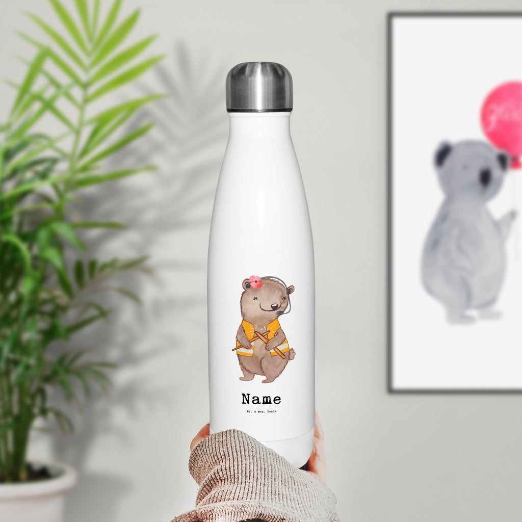 Personalisierte Thermosflasche Flugbegleiterin mit Herz Personalisierte Isolierflasche, Personalisierte Thermoflasche, Personalisierte Trinkflasche, Trinkflasche Mit Namen, Wunschname, Bedrucken, Namensflasche, Beruf, Ausbildung, Jubiläum, Abschied, Rente, Kollege, Kollegin, Geschenk, Schenken, Arbeitskollege, Mitarbeiter, Firma, Danke, Dankeschön, Flugbegleiterin, Stewardess, Flugstewardess, Flight-Attendant