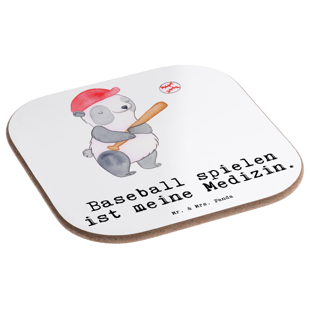 Quadratische Untersetzer Panda Baseball spielen Medizin Bierdeckel, Glasuntersetzer, Untersetzer Gläser, Getränkeuntersetzer, Geschenk, Sport, Sportart, Hobby, Schenken, Danke, Dankeschön, Auszeichnung, Gewinn, Sportler, Baseball spielen, Baseball Spielen, Baseball Match, Ballsport, Baseballplatz, Baseballverein