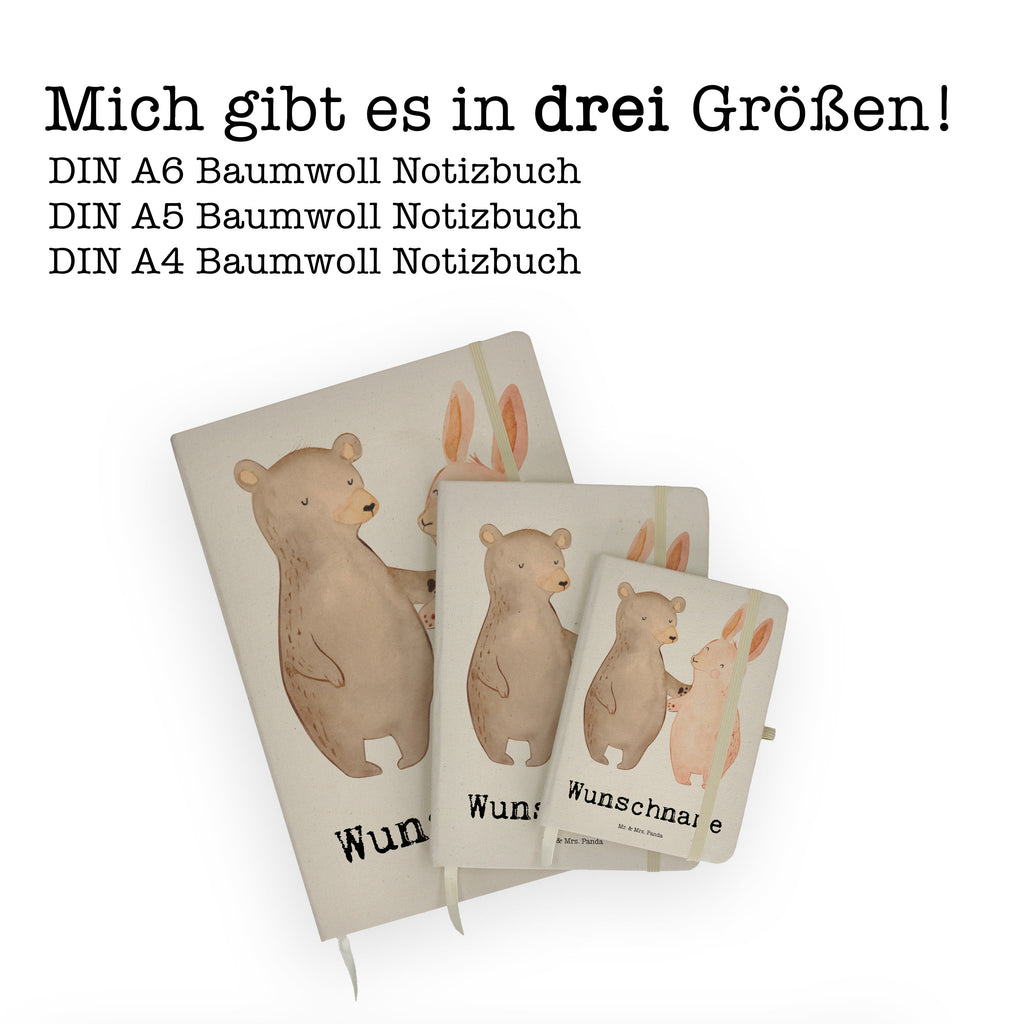DIN A4 Personalisiertes Notizbuch Bär Hase Umarmen Personalisiertes Notizbuch, Notizbuch mit Namen, Notizbuch bedrucken, Personalisierung, Namensbuch, Namen, Liebe, Partner, Freund, Freundin, Ehemann, Ehefrau, Heiraten, Verlobung, Heiratsantrag, Liebesgeschenk, Jahrestag, Hocheitstag, Freunde, bester Freund, Hase, Bär, Bärchen, best friends