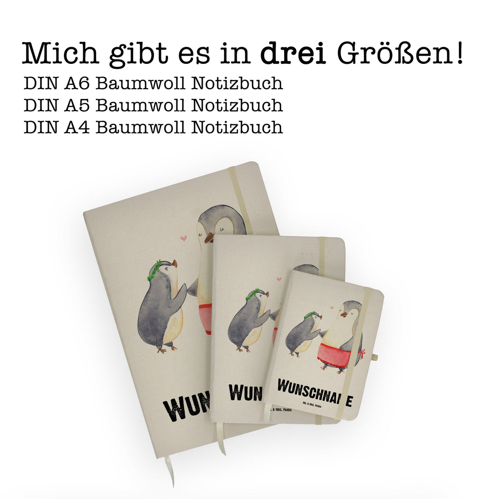DIN A4 Personalisiertes Notizbuch Pinguin mit Kind Personalisiertes Notizbuch, Notizbuch mit Namen, Notizbuch bedrucken, Personalisierung, Namensbuch, Namen, Familie, Vatertag, Muttertag, Bruder, Schwester, Mama, Papa, Oma, Opa, Geschenk, Mami, Mutti, Mutter, Geburststag
