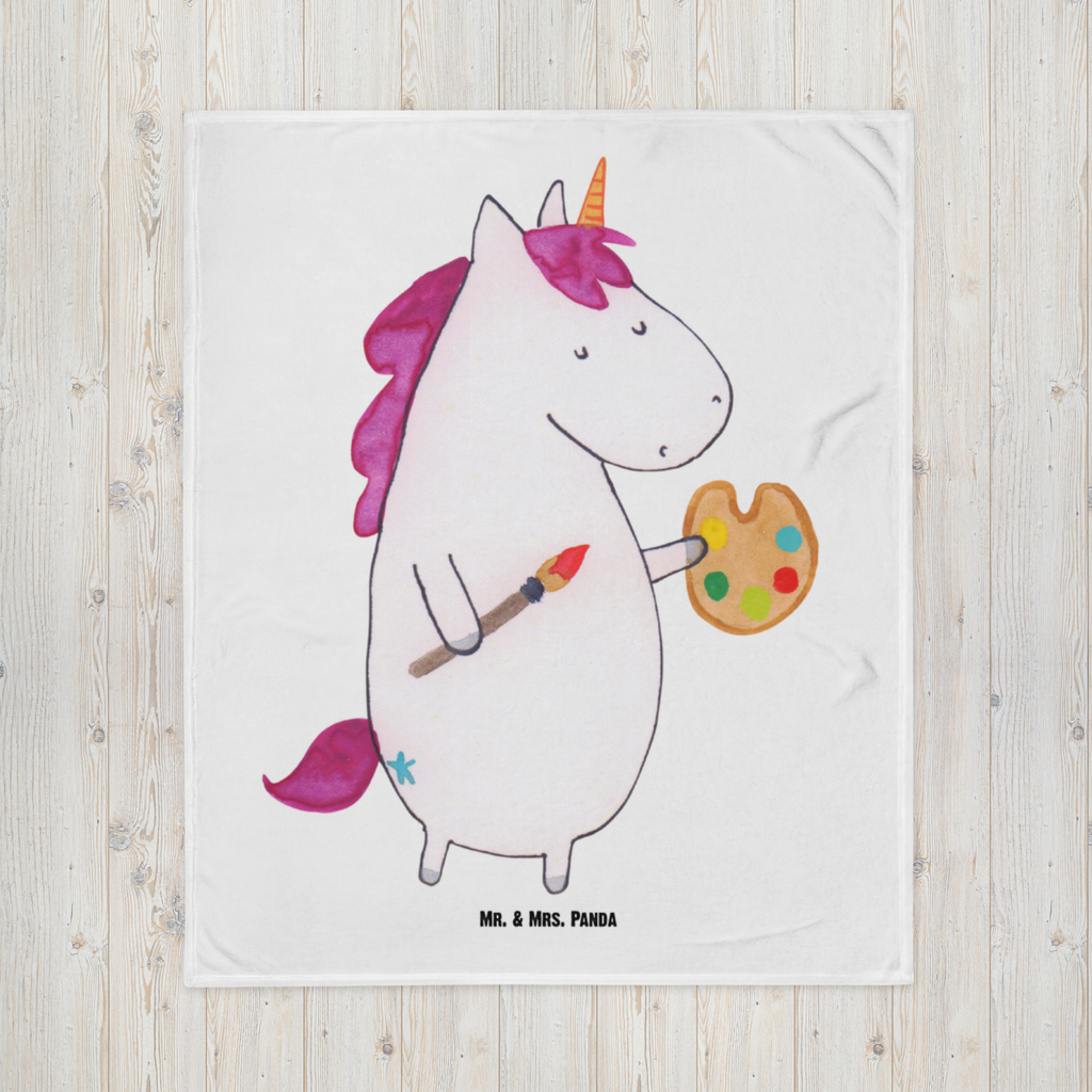 Kuscheldecke Einhorn Künstler Decke, Wohndecke, Tagesdecke, Wolldecke, Sofadecke, Einhorn, Einhörner, Einhorn Deko, Pegasus, Unicorn, Englisch, Künstler, Artist, Malen, Zeichnen, Welt, Farbe, Stift, Pinsel, Geschenk, Maler
