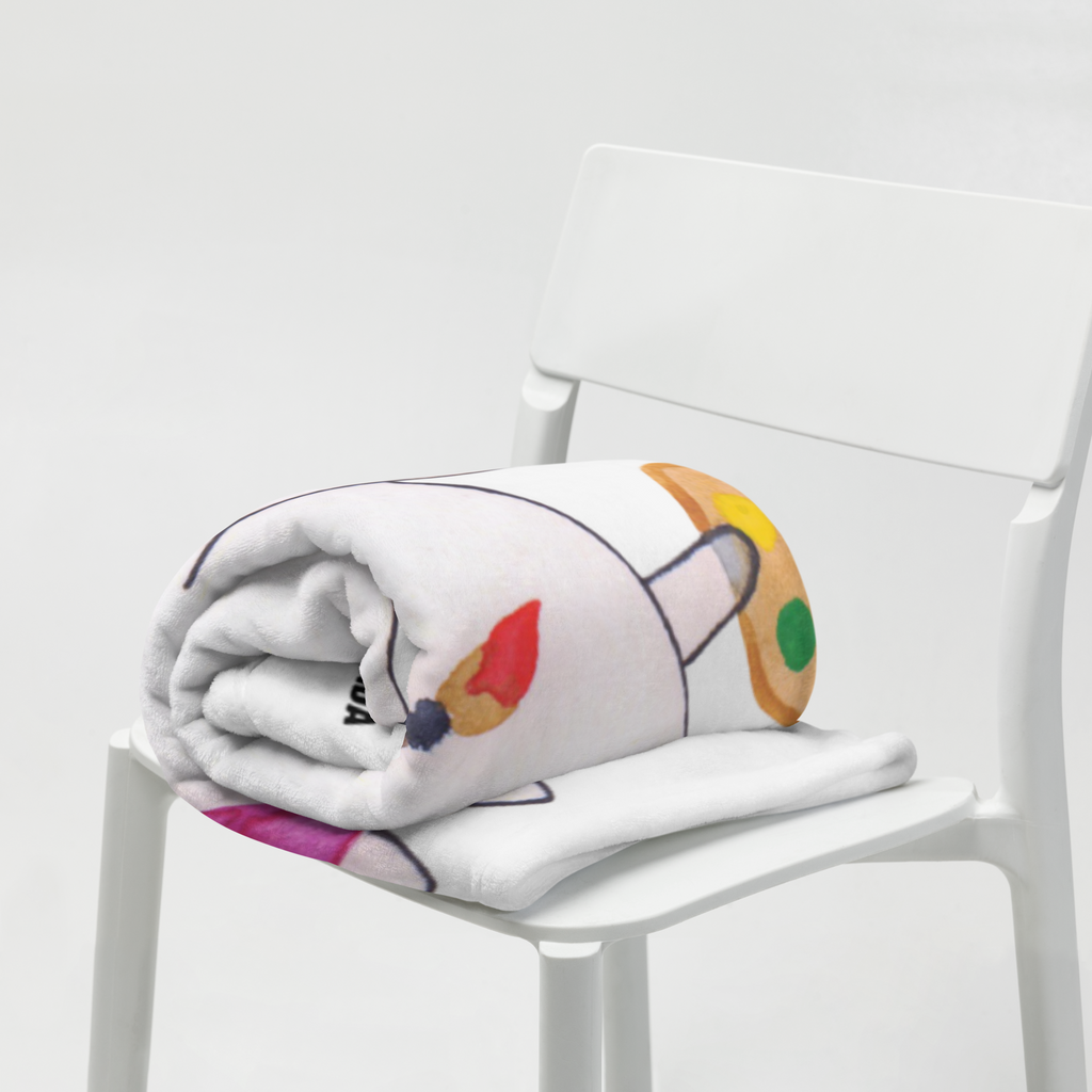 Kuscheldecke Einhorn Künstler Decke, Wohndecke, Tagesdecke, Wolldecke, Sofadecke, Einhorn, Einhörner, Einhorn Deko, Pegasus, Unicorn, Englisch, Künstler, Artist, Malen, Zeichnen, Welt, Farbe, Stift, Pinsel, Geschenk, Maler