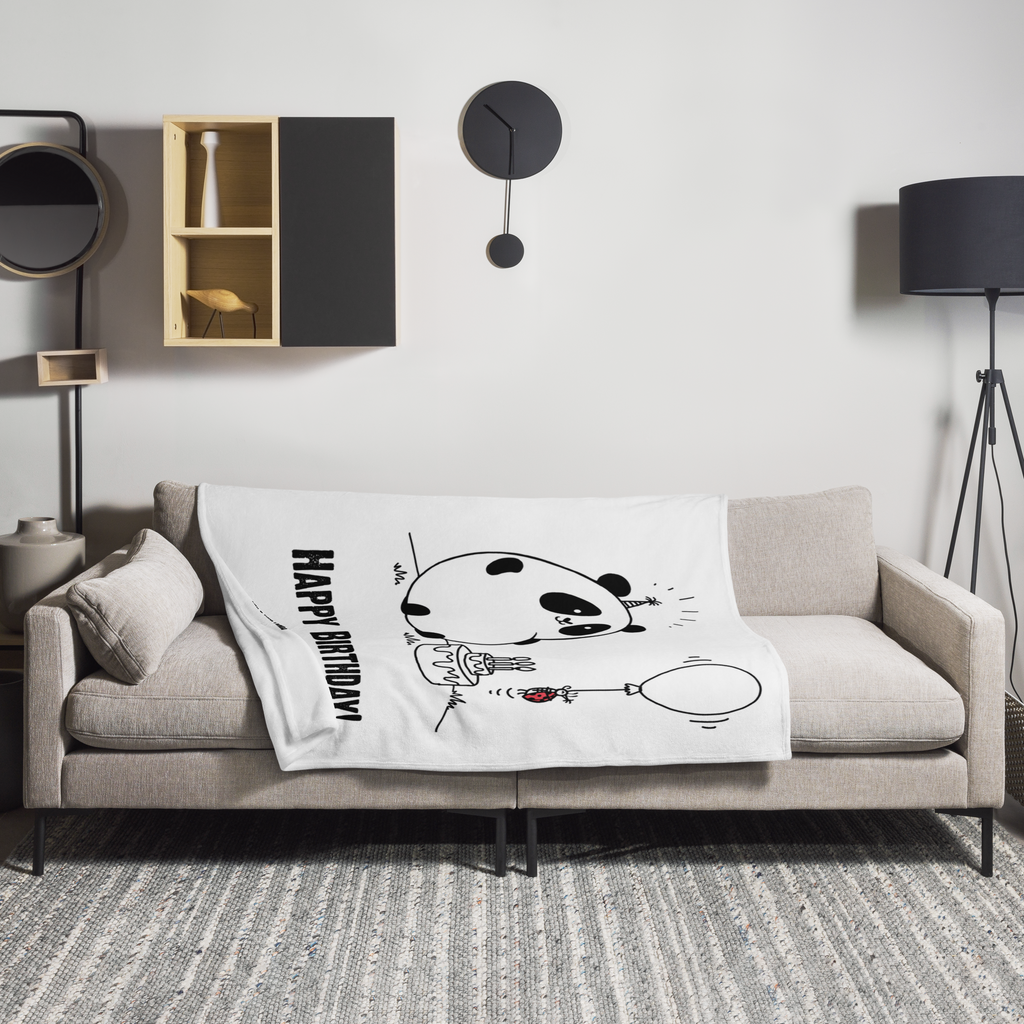 Kuscheldecke Easy & Peasy Happy Birthday   Decke, Wohndecke, Tagesdecke, Wolldecke, Sofadecke  