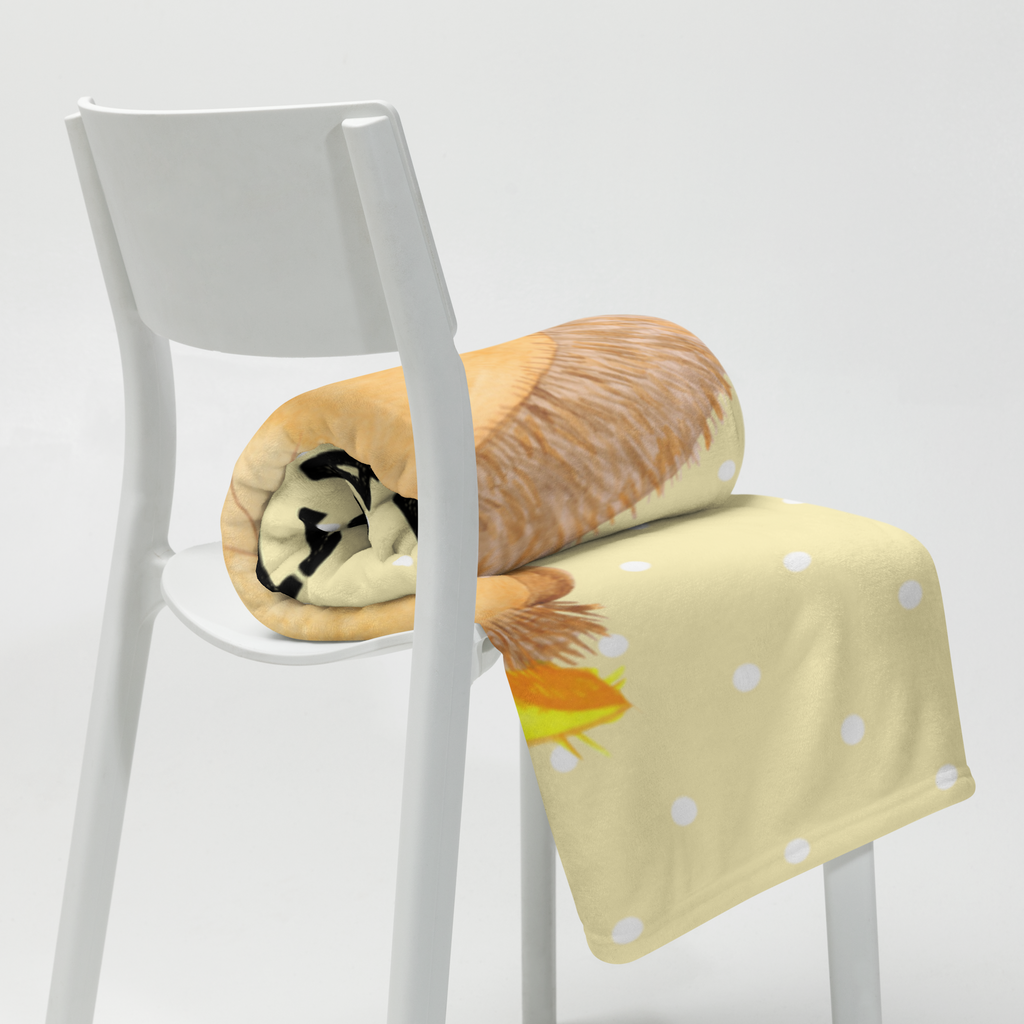 Kuscheldecke Igel betet Decke, Wohndecke, Tagesdecke, Wolldecke, Sofadecke, Tiermotive, Gute Laune, lustige Sprüche, Tiere, Igel, Igel mit Hut, Sonnenhut, Gott, Amen, beten, Leben, Dankbarkeit, Dankbar sein, dankbar, genießen