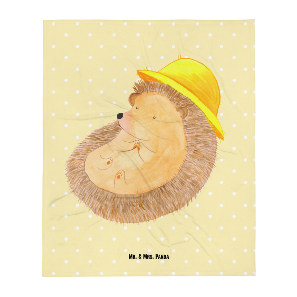 Kuscheldecke Igel betet Decke, Wohndecke, Tagesdecke, Wolldecke, Sofadecke, Tiermotive, Gute Laune, lustige Sprüche, Tiere, Igel, Igel mit Hut, Sonnenhut, Gott, Amen, beten, Leben, Dankbarkeit, Dankbar sein, dankbar, genießen