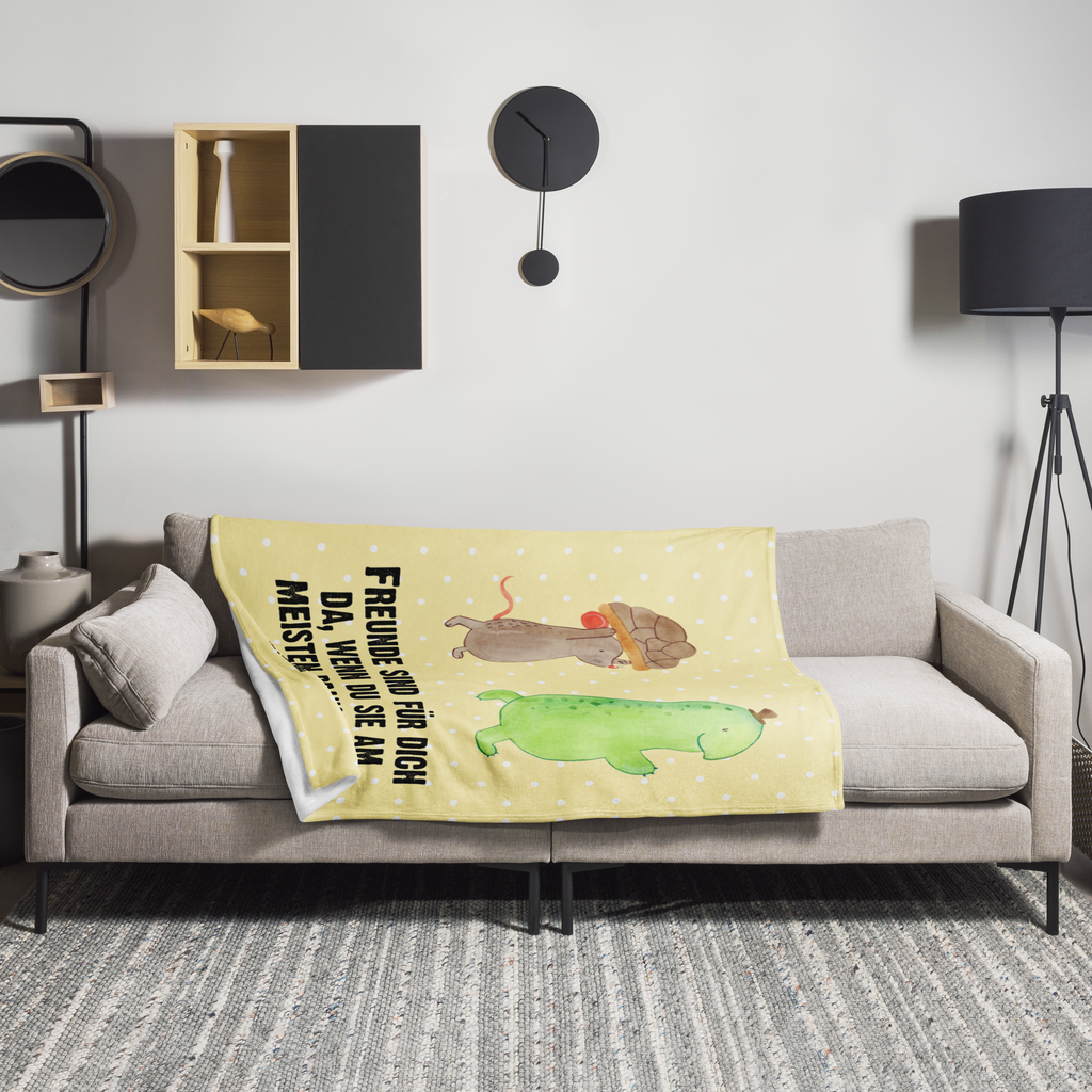 Kuscheldecke Schildkröte & Maus Decke, Wohndecke, Tagesdecke, Wolldecke, Sofadecke, Schildkröte, Maus, Freunde, Freundinnen, beste Freunde, beste Freundinnen