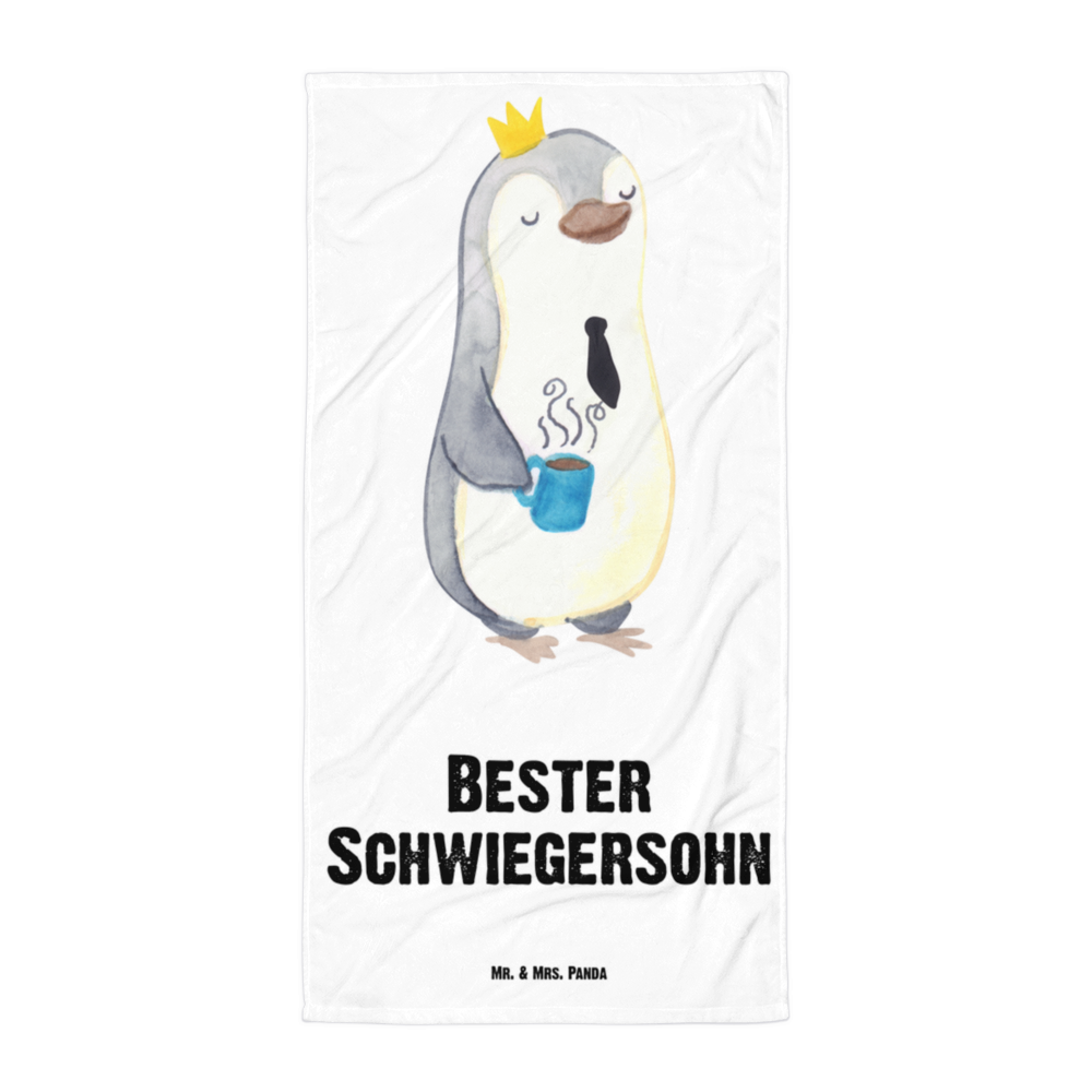XL Badehandtuch Pinguin Bester Schwiegersohn Handtuch, Badetuch, Duschtuch, Strandtuch, Saunatuch, für, Dankeschön, Geschenk, Schenken, Geburtstag, Geburtstagsgeschenk, Geschenkidee, Danke, Bedanken, Mitbringsel, Freude machen, Geschenktipp, Schwiegersohn, Tochter, Ehefrau des Sohns, Frau, angeheiratet, Hochzeit, Heirat