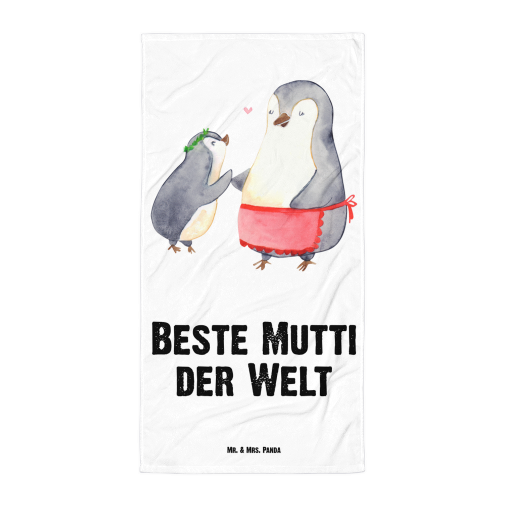 XL Badehandtuch Pinguin Beste Mutti der Welt Handtuch, Badetuch, Duschtuch, Strandtuch, Saunatuch, für, Dankeschön, Geschenk, Schenken, Geburtstag, Geburtstagsgeschenk, Geschenkidee, Danke, Bedanken, Mitbringsel, Freude machen, Geschenktipp, Mama, Mami, Mutter, Muttertag, Mutti, Ma, Tochter, Sohn, Beste Mama, Beste, Supermama