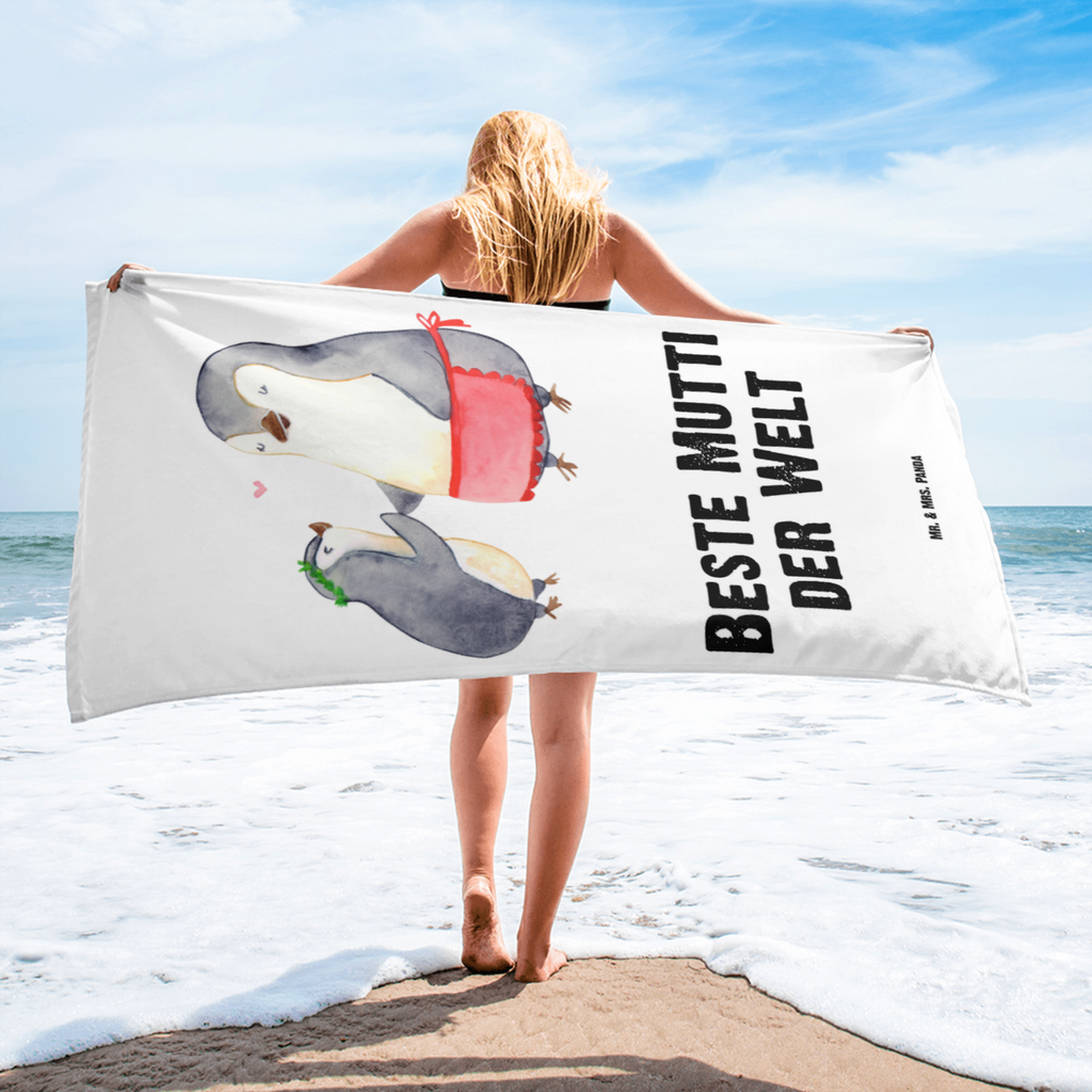 XL Badehandtuch Pinguin Beste Mutti der Welt Handtuch, Badetuch, Duschtuch, Strandtuch, Saunatuch, für, Dankeschön, Geschenk, Schenken, Geburtstag, Geburtstagsgeschenk, Geschenkidee, Danke, Bedanken, Mitbringsel, Freude machen, Geschenktipp, Mama, Mami, Mutter, Muttertag, Mutti, Ma, Tochter, Sohn, Beste Mama, Beste, Supermama