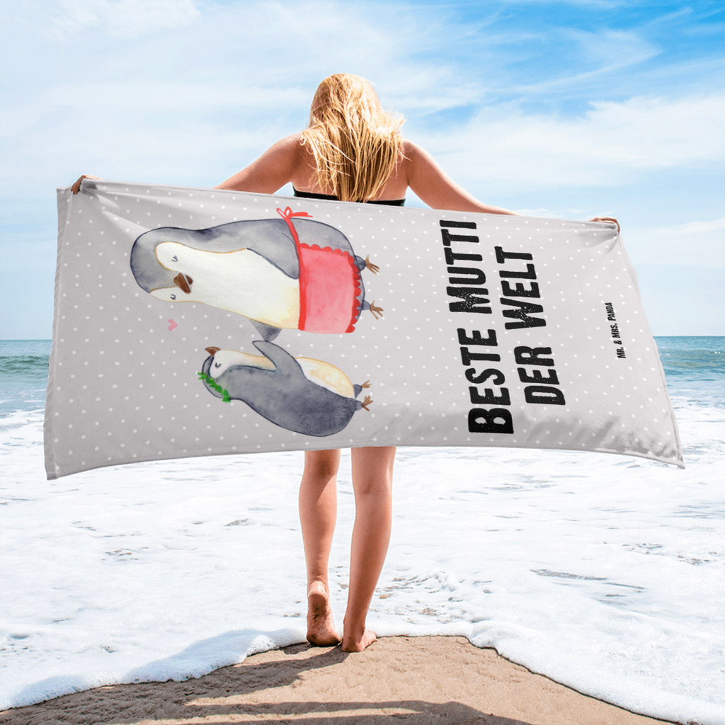 XL Badehandtuch Pinguin Beste Mutti der Welt Handtuch, Badetuch, Duschtuch, Strandtuch, Saunatuch, für, Dankeschön, Geschenk, Schenken, Geburtstag, Geburtstagsgeschenk, Geschenkidee, Danke, Bedanken, Mitbringsel, Freude machen, Geschenktipp, Mama, Mami, Mutter, Muttertag, Mutti, Ma, Tochter, Sohn, Beste Mama, Beste, Supermama
