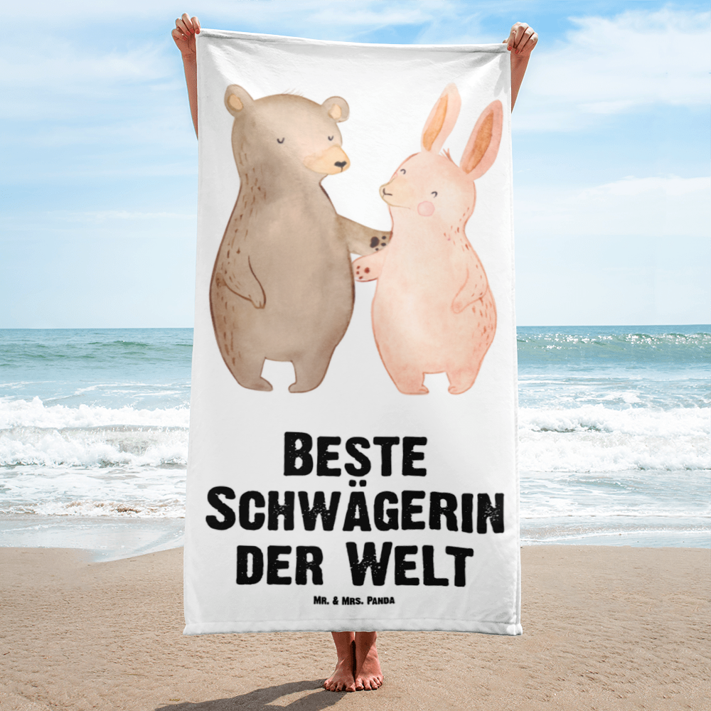 XL Badehandtuch Hase Beste Schwägerin der Welt Handtuch, Badetuch, Duschtuch, Strandtuch, Saunatuch, für, Dankeschön, Geschenk, Schenken, Geburtstag, Geburtstagsgeschenk, Geschenkidee, Danke, Bedanken, Mitbringsel, Freude machen, Geschenktipp, Schwägerin, Schwähgerin, Schwippschwägerin, Familie, Verwandtschaft, angeheiratet, Frau, Ehemann, Schwester, Ehefrau, Bruder, Partner