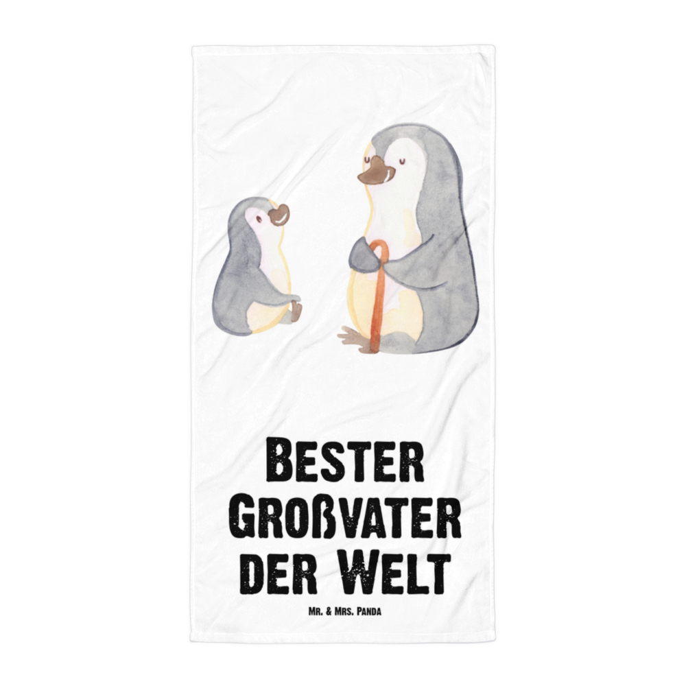 XL Badehandtuch Pinguin Bester Großvater der Welt Handtuch, Badetuch, Duschtuch, Strandtuch, Saunatuch, für, Dankeschön, Geschenk, Schenken, Geburtstag, Geburtstagsgeschenk, Geschenkidee, Danke, Bedanken, Mitbringsel, Freude machen, Geschenktipp, Großvater, Grossvater, Opa, Opi. Großpapa, Großeltern, enkel, Enkelin, Enkelkind, Kleinigkeit, Oppa, Oppi, Bester
