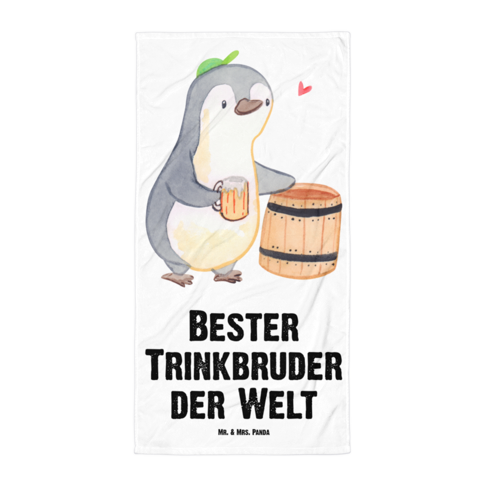 XL Badehandtuch Pinguin Bester Trinkbruder der Welt Handtuch, Badetuch, Duschtuch, Strandtuch, Saunatuch, für, Dankeschön, Geschenk, Schenken, Geburtstag, Geburtstagsgeschenk, Geschenkidee, Danke, Bedanken, Mitbringsel, Freude machen, Geschenktipp, Trinkbruder, Trinkkumpel, Kumpel, Saufkumpane, Kumpane, Trinken, Party, Kleinigkeit