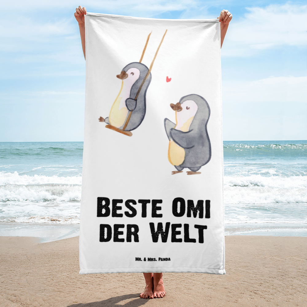 XL Badehandtuch Pinguin Beste Omi der Welt Handtuch, Badetuch, Duschtuch, Strandtuch, Saunatuch, für, Dankeschön, Geschenk, Schenken, Geburtstag, Geburtstagsgeschenk, Geschenkidee, Danke, Bedanken, Mitbringsel, Freude machen, Geschenktipp, Großmutter, Oma, Omi, Großpapa, Großmama, Enkel, Enkelin, Enkelkind, Kleinigkeit, Ommi, Omma, Bester