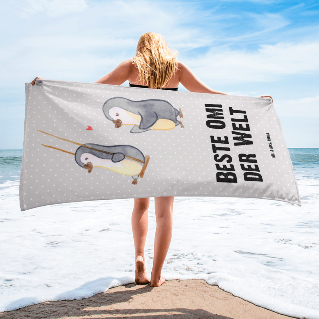 XL Badehandtuch Pinguin Beste Omi der Welt Handtuch, Badetuch, Duschtuch, Strandtuch, Saunatuch, für, Dankeschön, Geschenk, Schenken, Geburtstag, Geburtstagsgeschenk, Geschenkidee, Danke, Bedanken, Mitbringsel, Freude machen, Geschenktipp, Großmutter, Oma, Omi, Großpapa, Großmama, Enkel, Enkelin, Enkelkind, Kleinigkeit, Ommi, Omma, Bester
