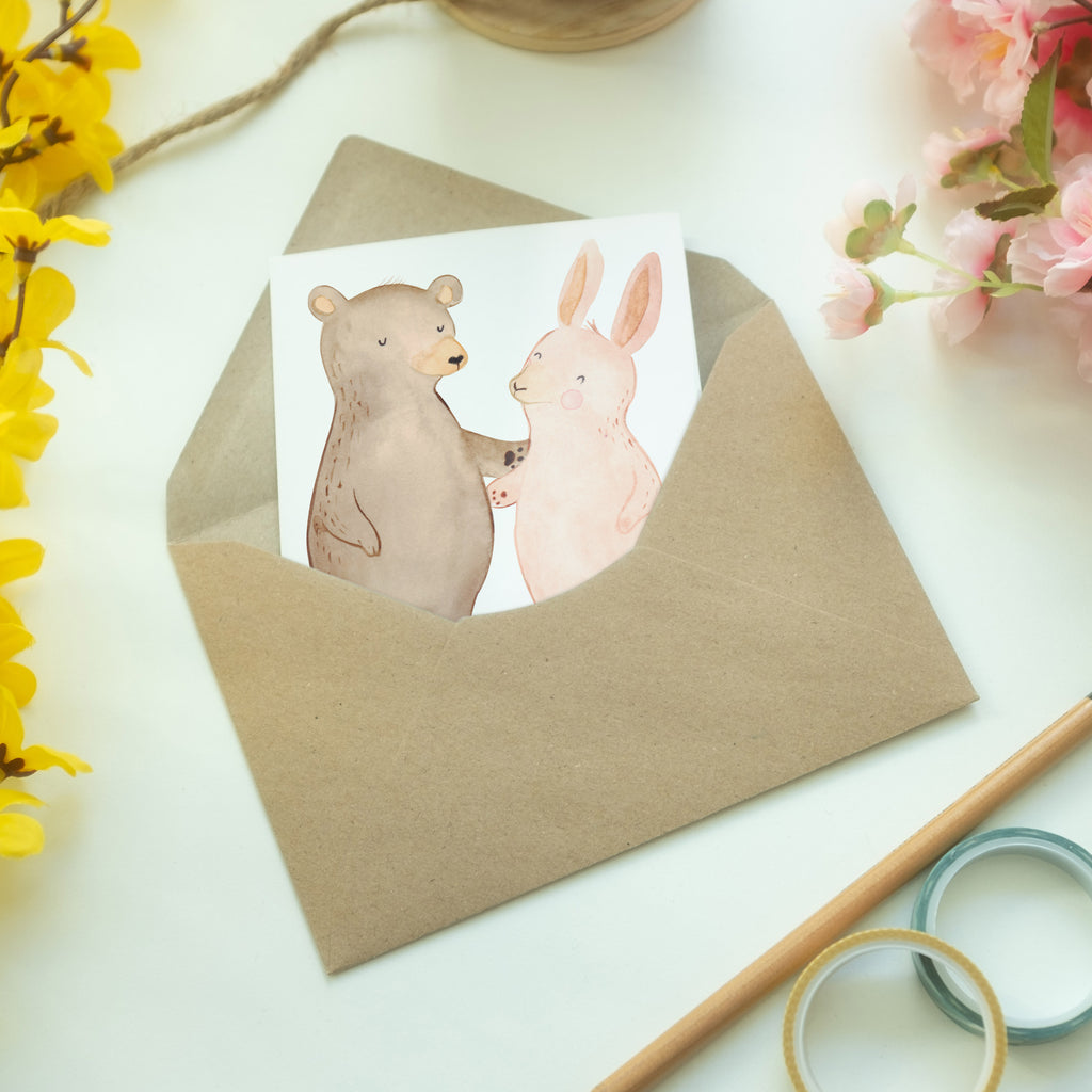Personalisierte Grußkarte Bär Hase Umarmen Personalisierte Grußkarte, Personalisiertere Klappkarte, Personalisierte Einladungskarte, Personalisierte Glückwunschkarte, Personalisierte Hochzeitskarte, Personalisierte Geburtstagskarte, Grußkarte mit Namen, Grußkarte selber drucken, Grußkarte selbst gestalten, Grußkarte mit persönlichen Nachrichten, Grußkarte als Geldgeschenk, Grußkarten personalisiert, Liebe, Partner, Freund, Freundin, Ehemann, Ehefrau, Heiraten, Verlobung, Heiratsantrag, Liebesgeschenk, Jahrestag, Hocheitstag, Freunde, bester Freund, Hase, Bär, Bärchen, best friends