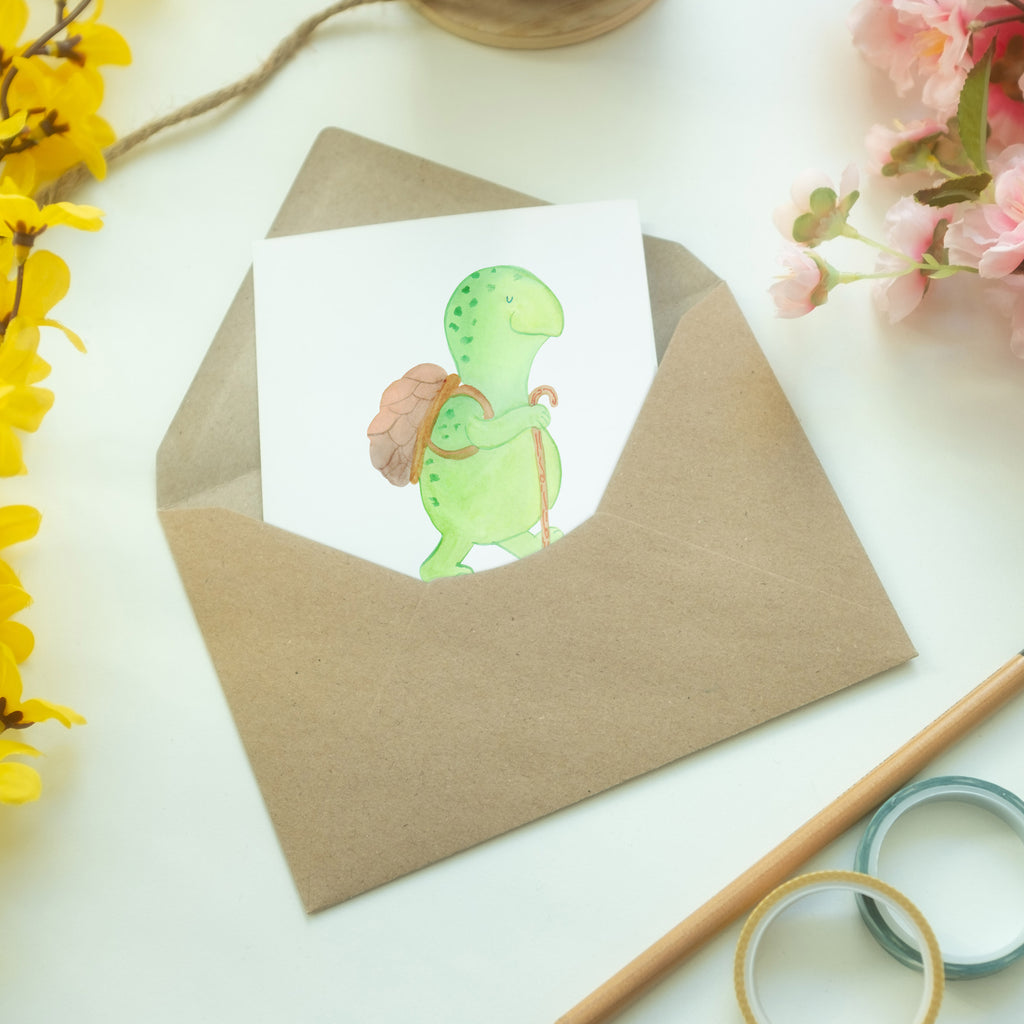Personalisierte Grußkarte Schildkröte Wanderer Personalisierte Grußkarte, Personalisiertere Klappkarte, Personalisierte Einladungskarte, Personalisierte Glückwunschkarte, Personalisierte Hochzeitskarte, Personalisierte Geburtstagskarte, Grußkarte mit Namen, Grußkarte selber drucken, Grußkarte selbst gestalten, Grußkarte mit persönlichen Nachrichten, Grußkarte als Geldgeschenk, Grußkarten personalisiert, Schildkröte, Schildkröten, Motivation, Motivationsspruch, Motivationssprüche, Neuanfang