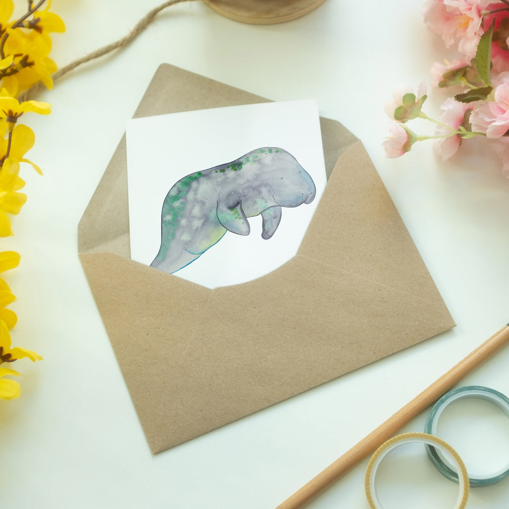 Personalisierte Grußkarte Seekuh chillt Personalisierte Grußkarte, Personalisiertere Klappkarte, Personalisierte Einladungskarte, Personalisierte Glückwunschkarte, Personalisierte Hochzeitskarte, Personalisierte Geburtstagskarte, Grußkarte mit Namen, Grußkarte selber drucken, Grußkarte selbst gestalten, Grußkarte mit persönlichen Nachrichten, Grußkarte als Geldgeschenk, Grußkarten personalisiert, Meerestiere, Meer, Urlaub, Seekuh, Seekühe, Diät, Abnehmen, Zucker, Diätwahn, Essen, Süßigkeiten