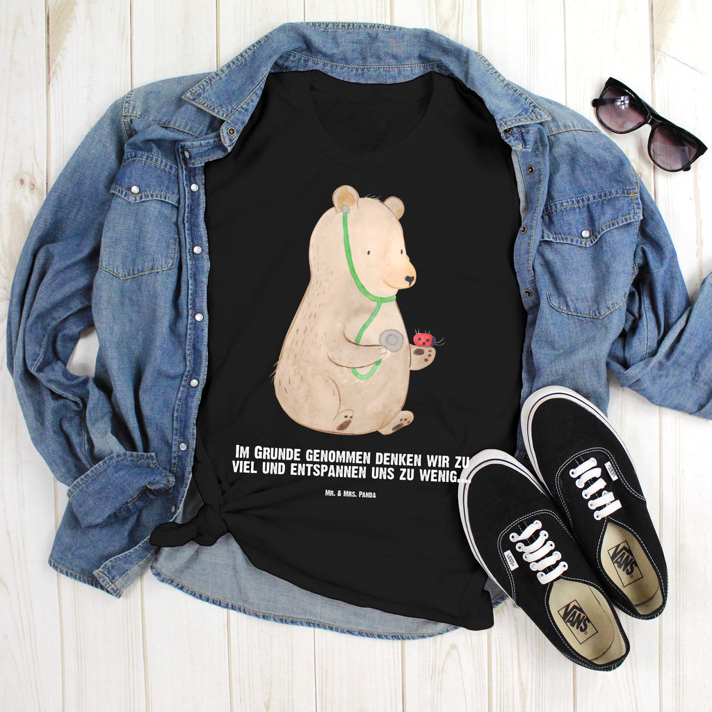 Größe XXL Personalisiertes T-Shirt Bär Arzt T-Shirt Personalisiert, T-Shirt mit Namen, T-Shirt mit Aufruck, Männer, Frauen, Wunschtext, Bedrucken, Bär, Teddy, Teddybär, Arzt, Ärztin, Doktor, Professor, Doktorin, Professorin