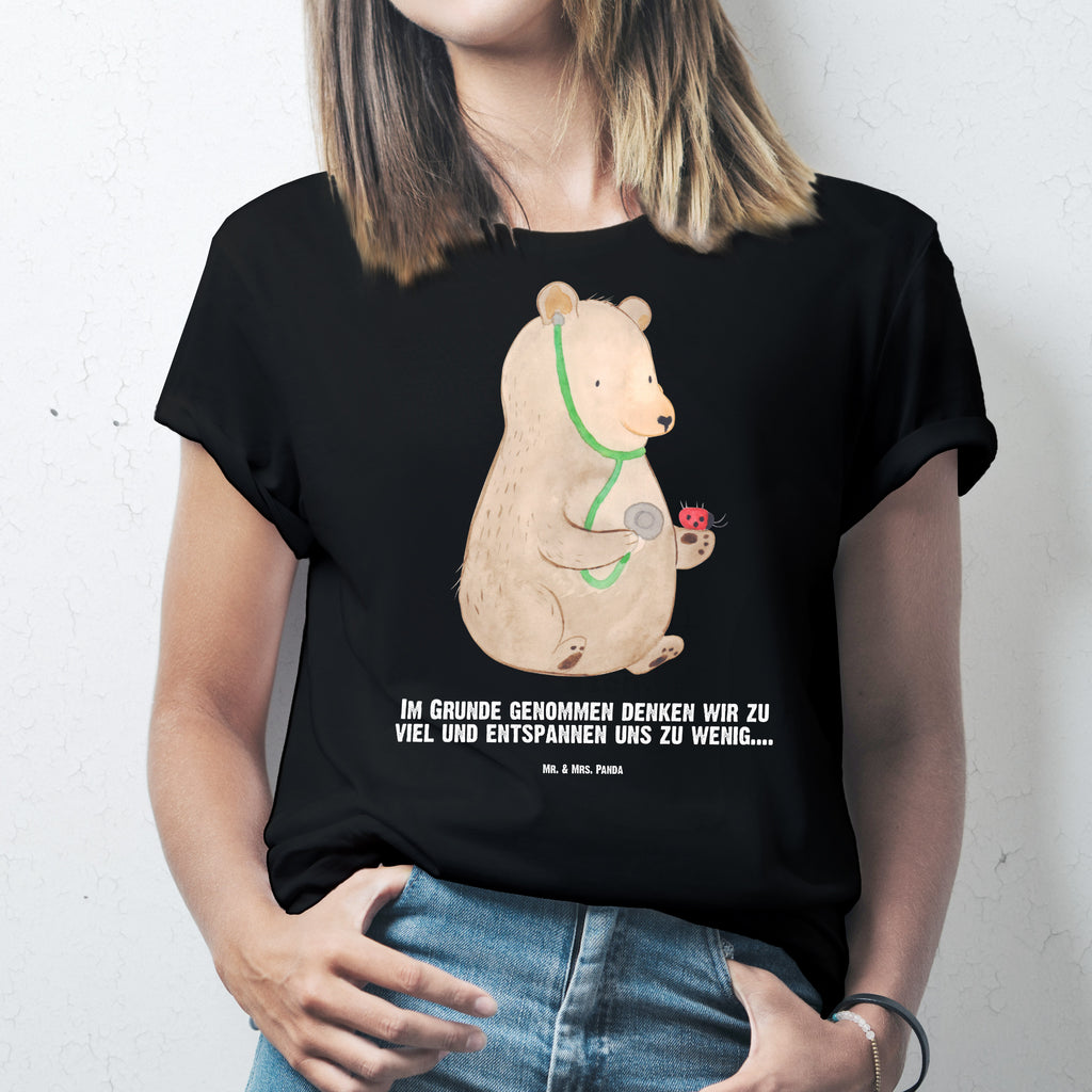 Größe XXL Personalisiertes T-Shirt Bär Arzt T-Shirt Personalisiert, T-Shirt mit Namen, T-Shirt mit Aufruck, Männer, Frauen, Wunschtext, Bedrucken, Bär, Teddy, Teddybär, Arzt, Ärztin, Doktor, Professor, Doktorin, Professorin